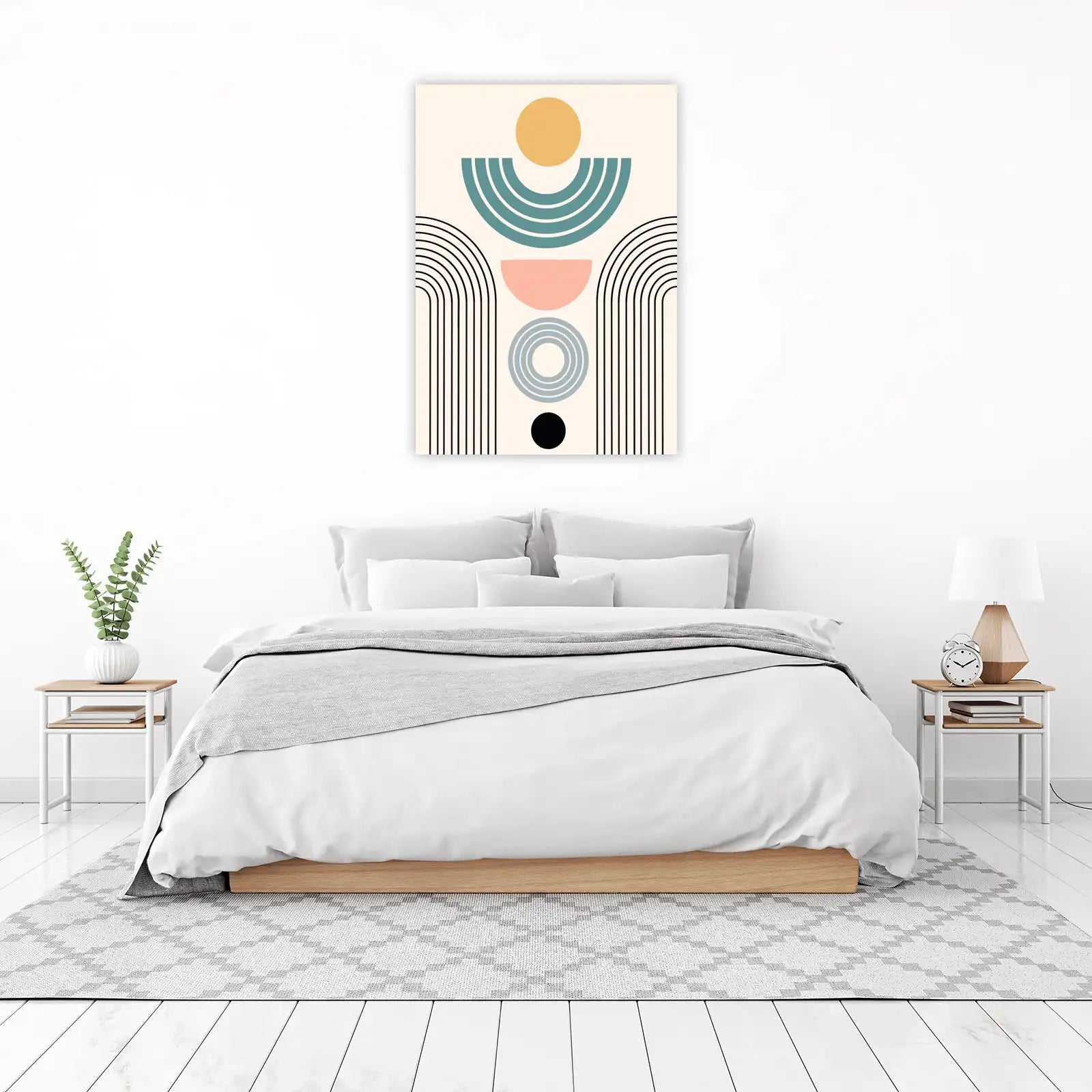 Mid-Century Geometric Arch Wall Art
