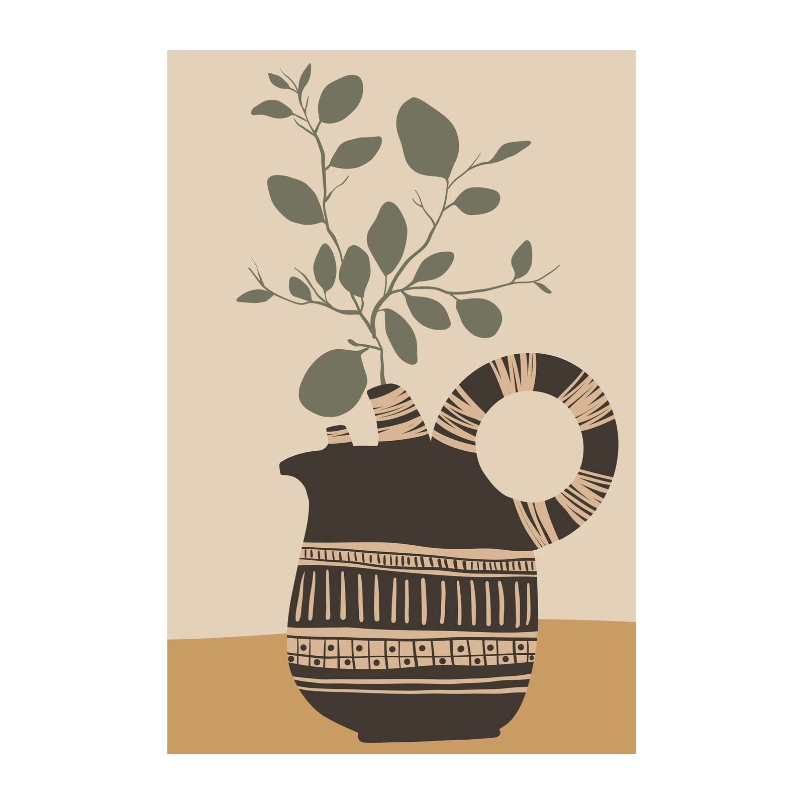 Boho Botanical Vase Wall Art