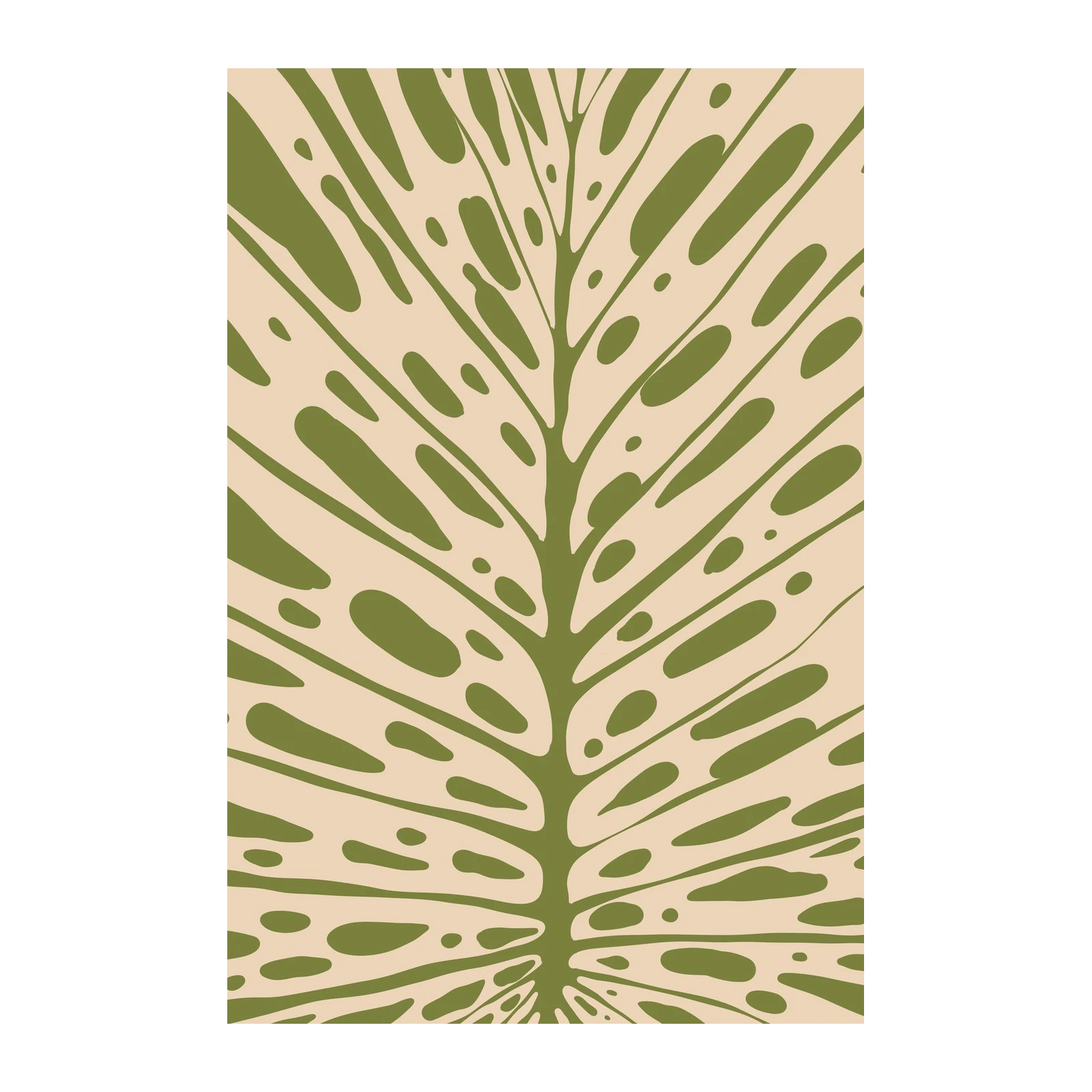 Monstera Leaf Modern Abstract Wall Art