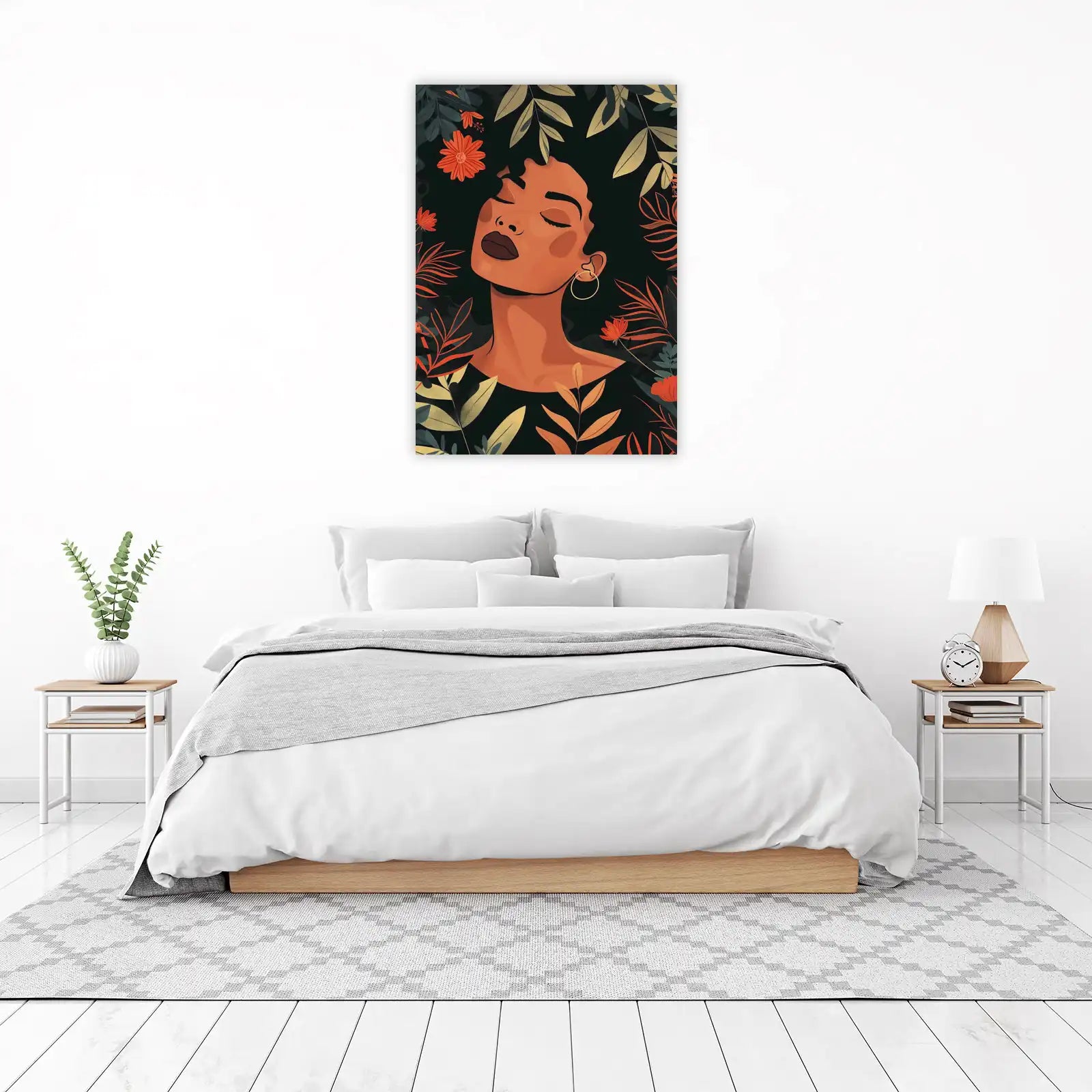 Serene Bloom Portrait Wall Art