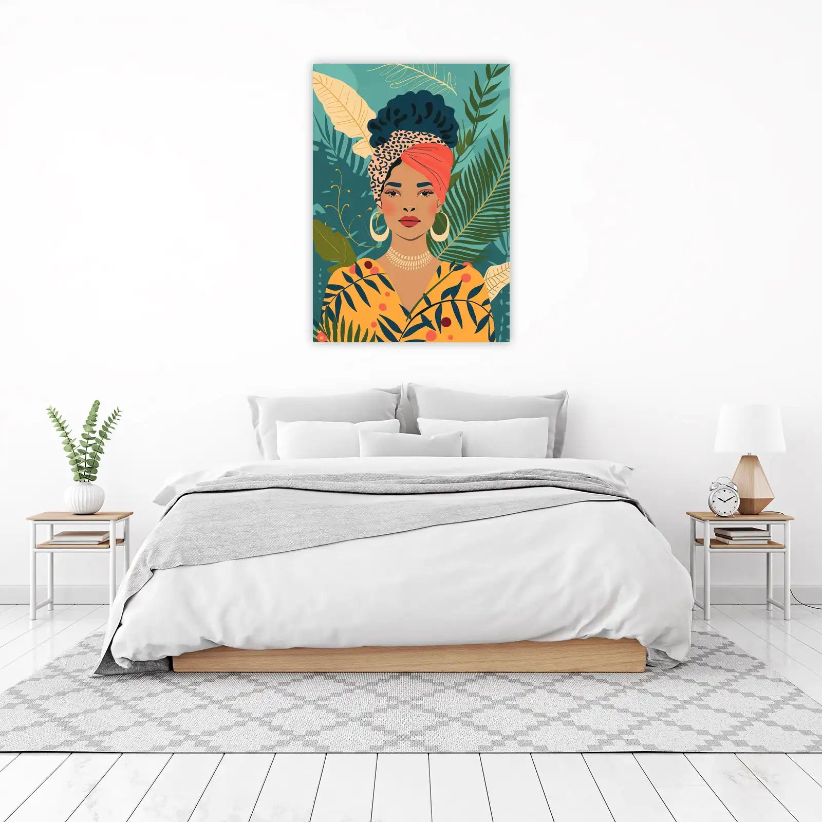 Vibrant Tropical Woman Wall Art