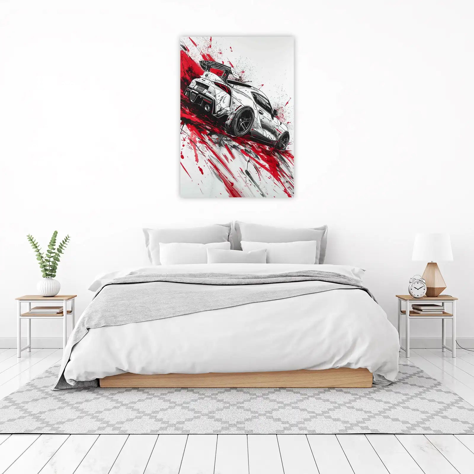 Dynamic Red Supra Speed Art Wall Art