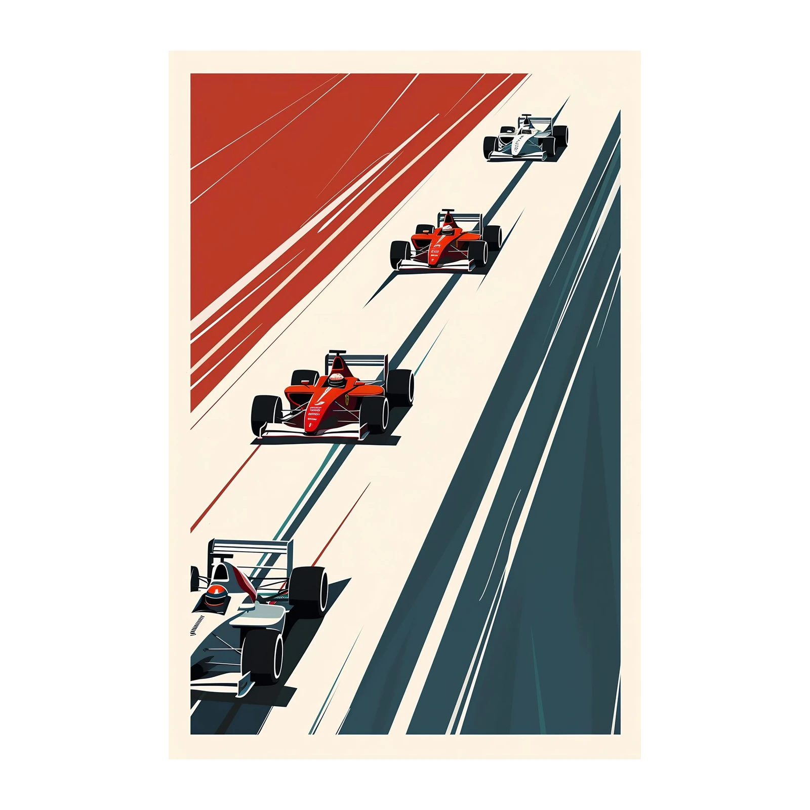 Vintage Racing Cars Speed Wall Art