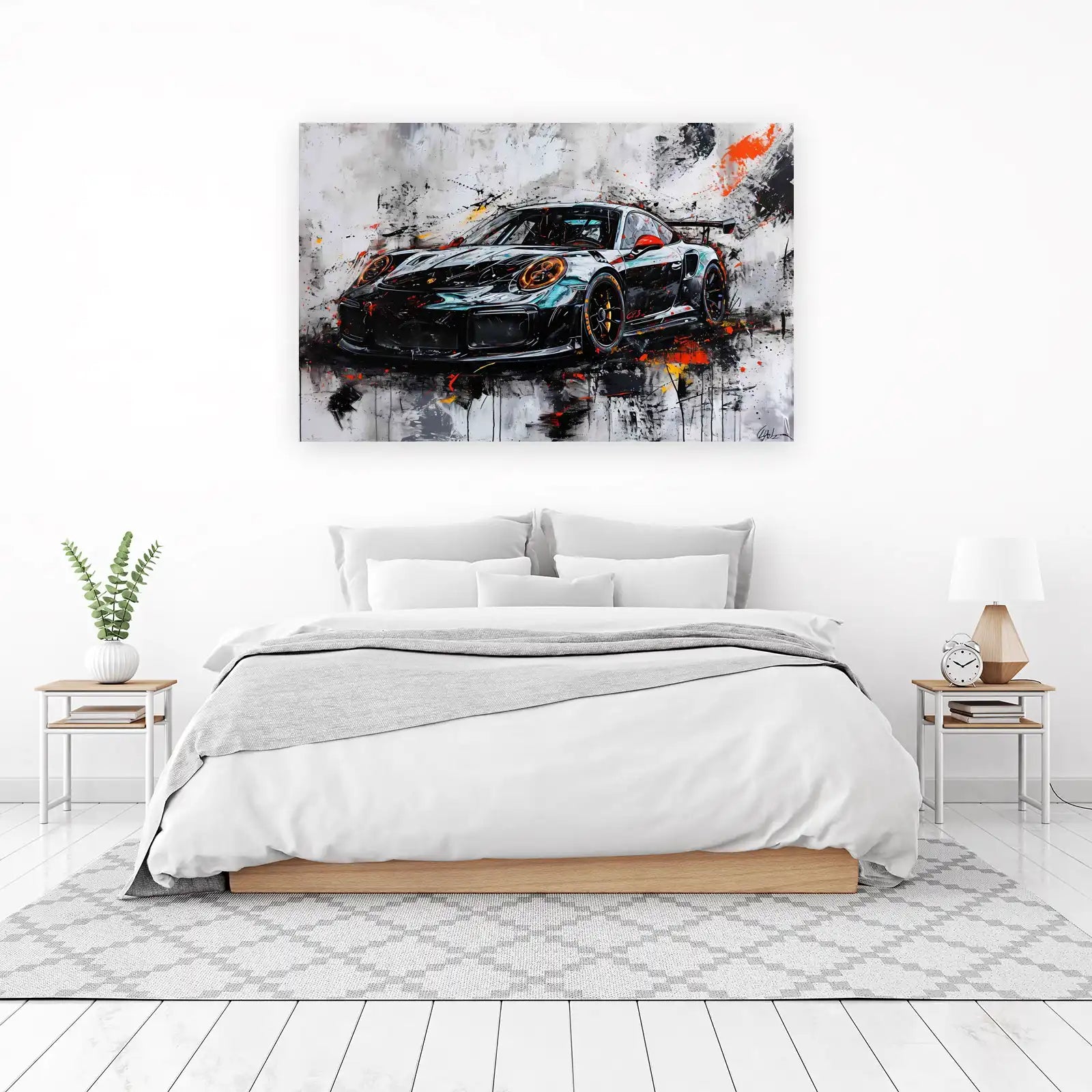 Dynamic Porsche GT3 Abstract Wall Art