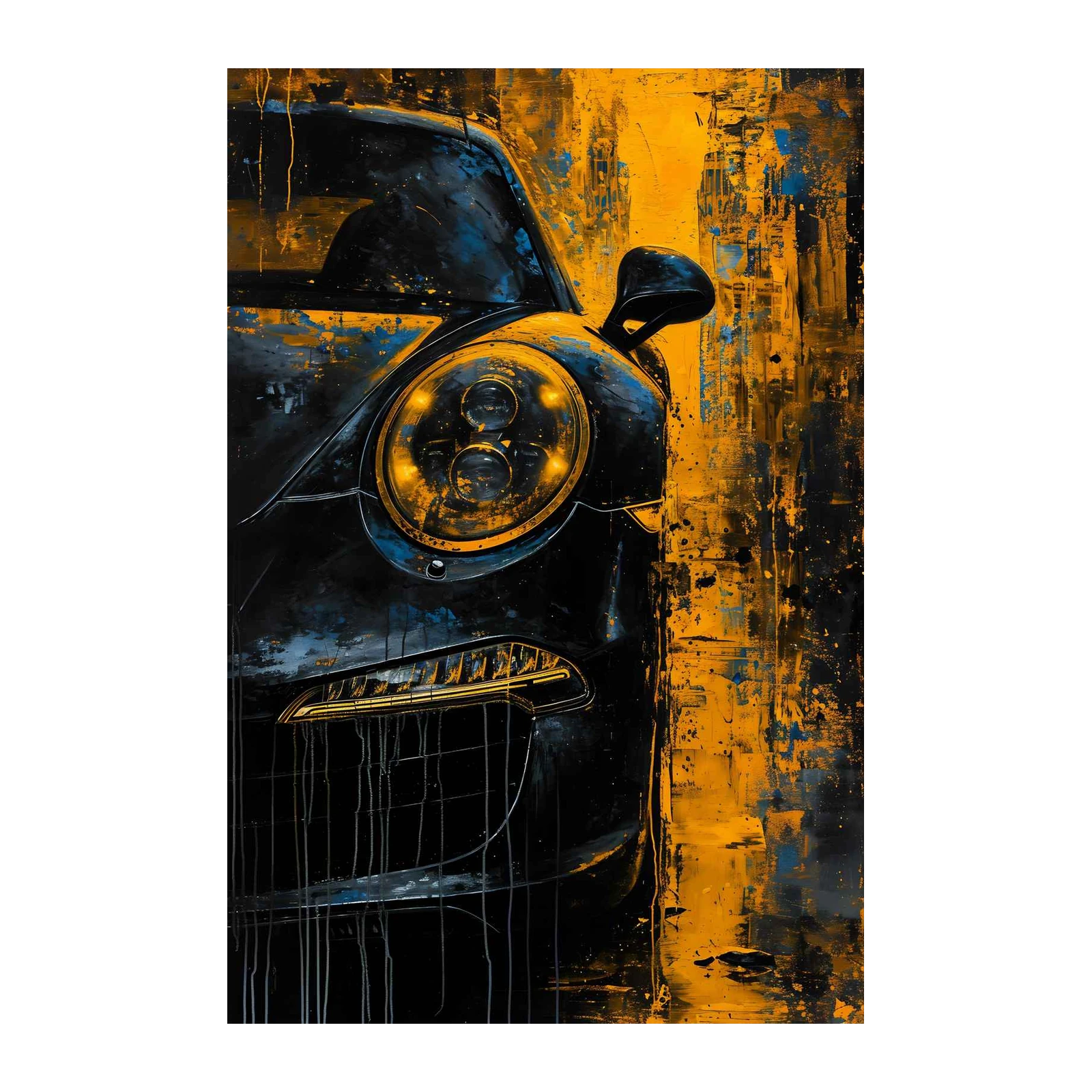 Bold Porsche Abstract Speed Wall Art