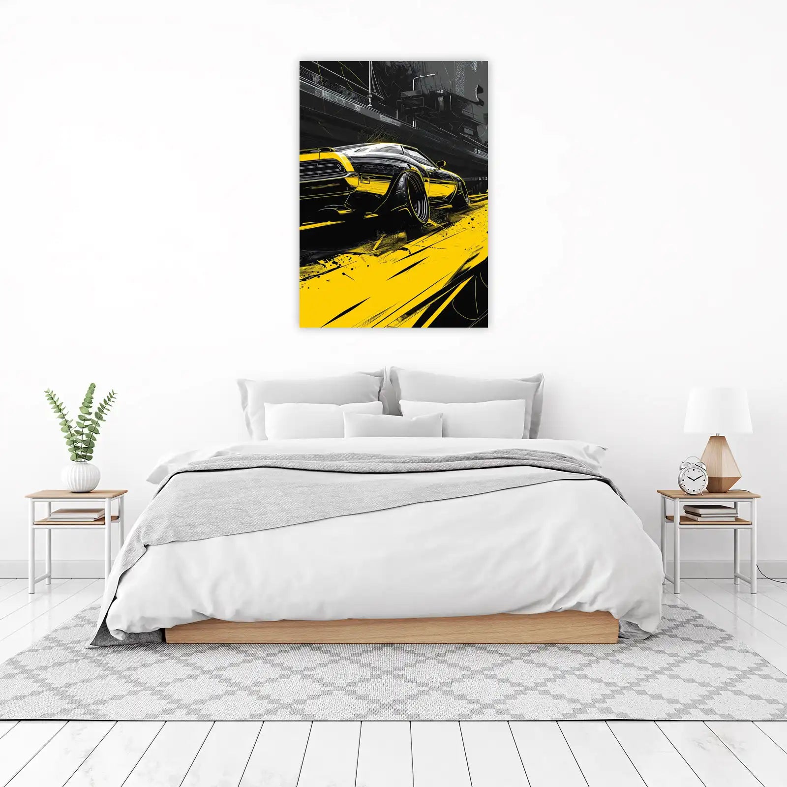 Vibrant Speedster Yellow Automotive Wall Art