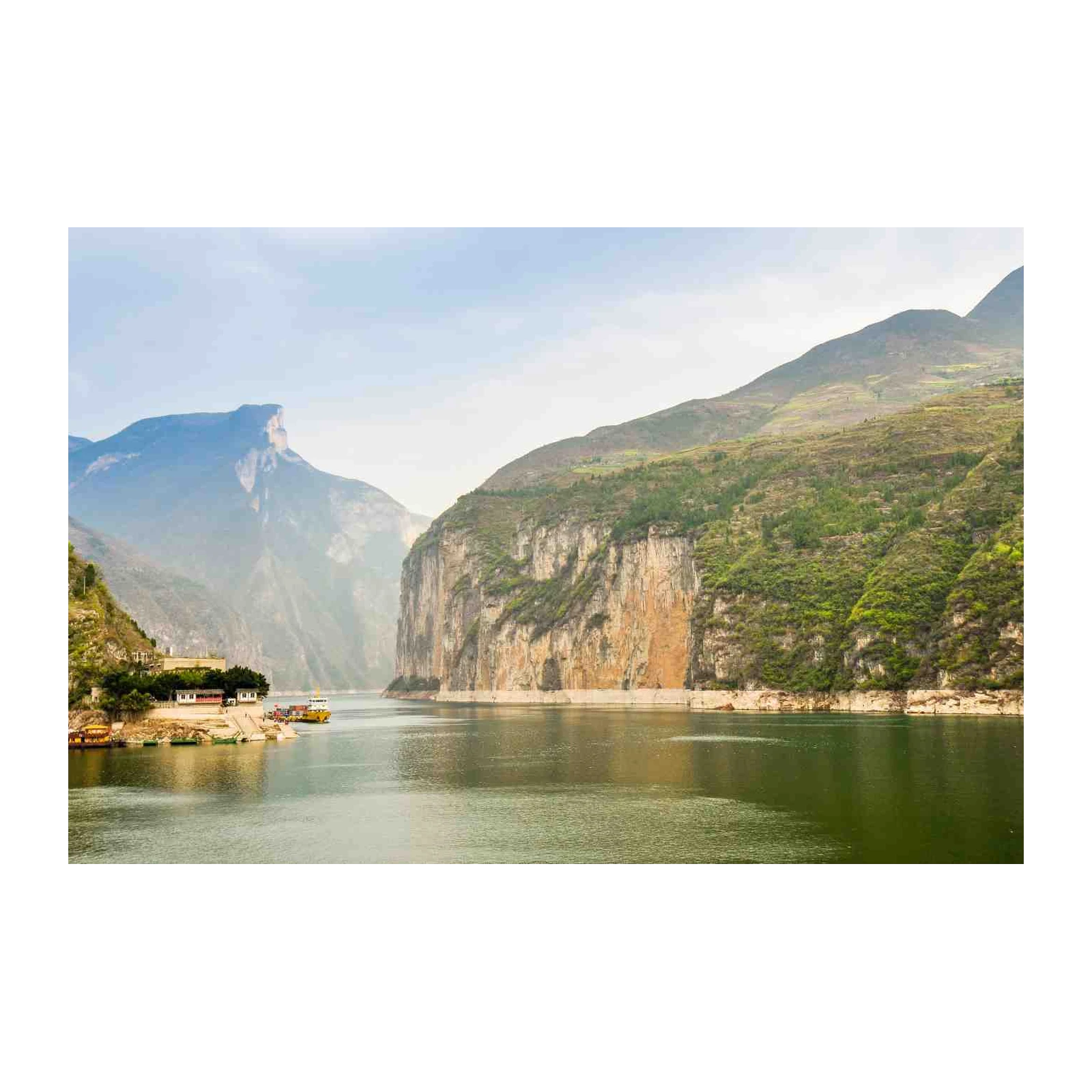 Misty Mountain River Landscape Wall Art
