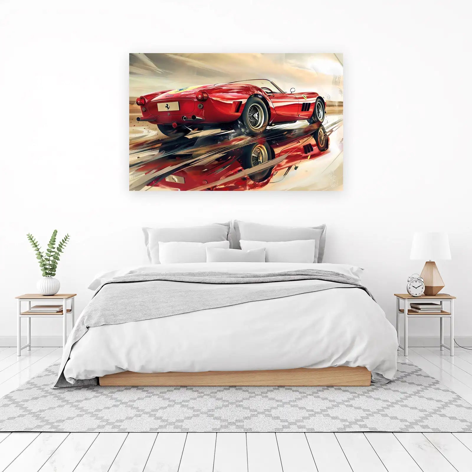 Classic Red Ferrari Speed Wall Art