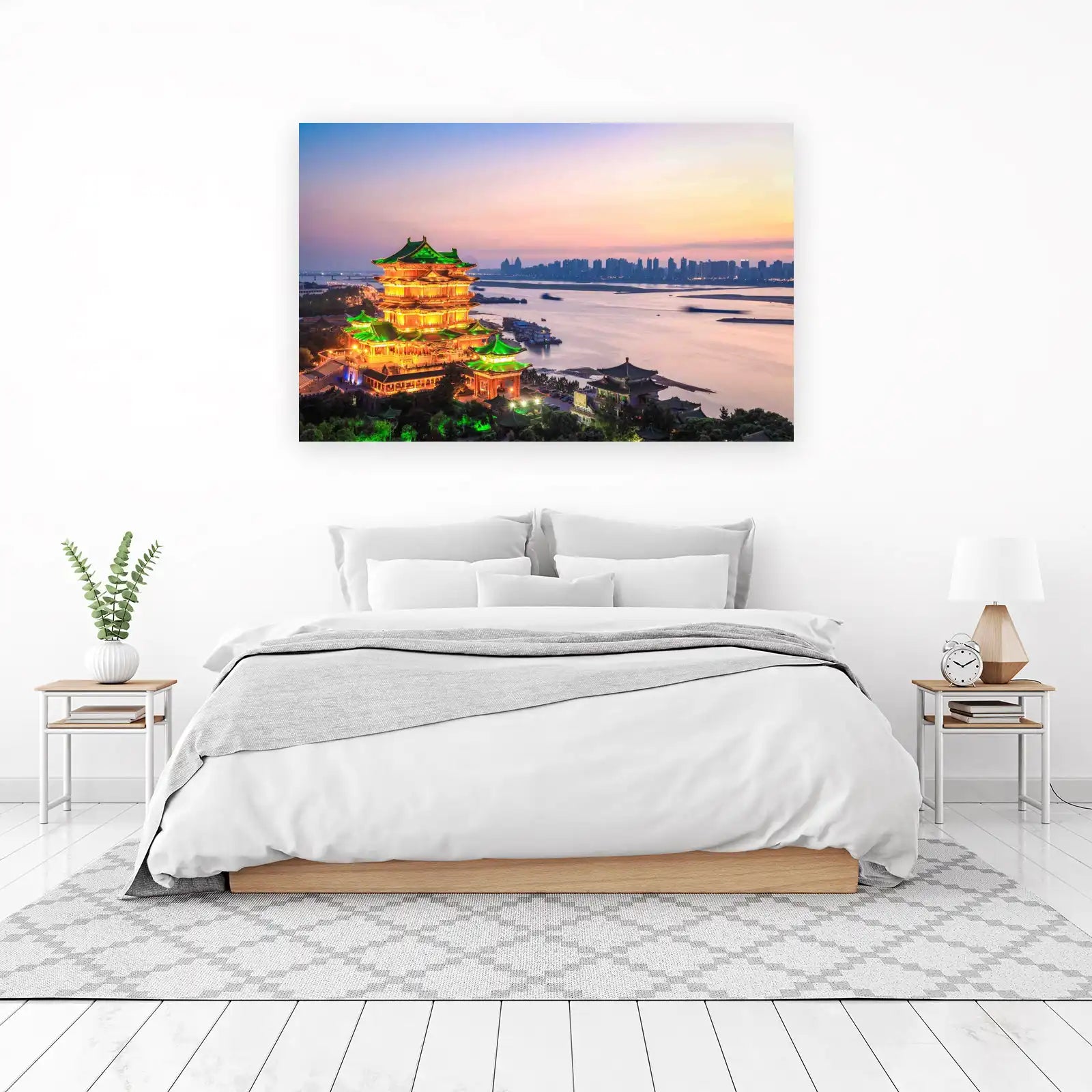 Majestic Pagoda Cityscape Wall Art