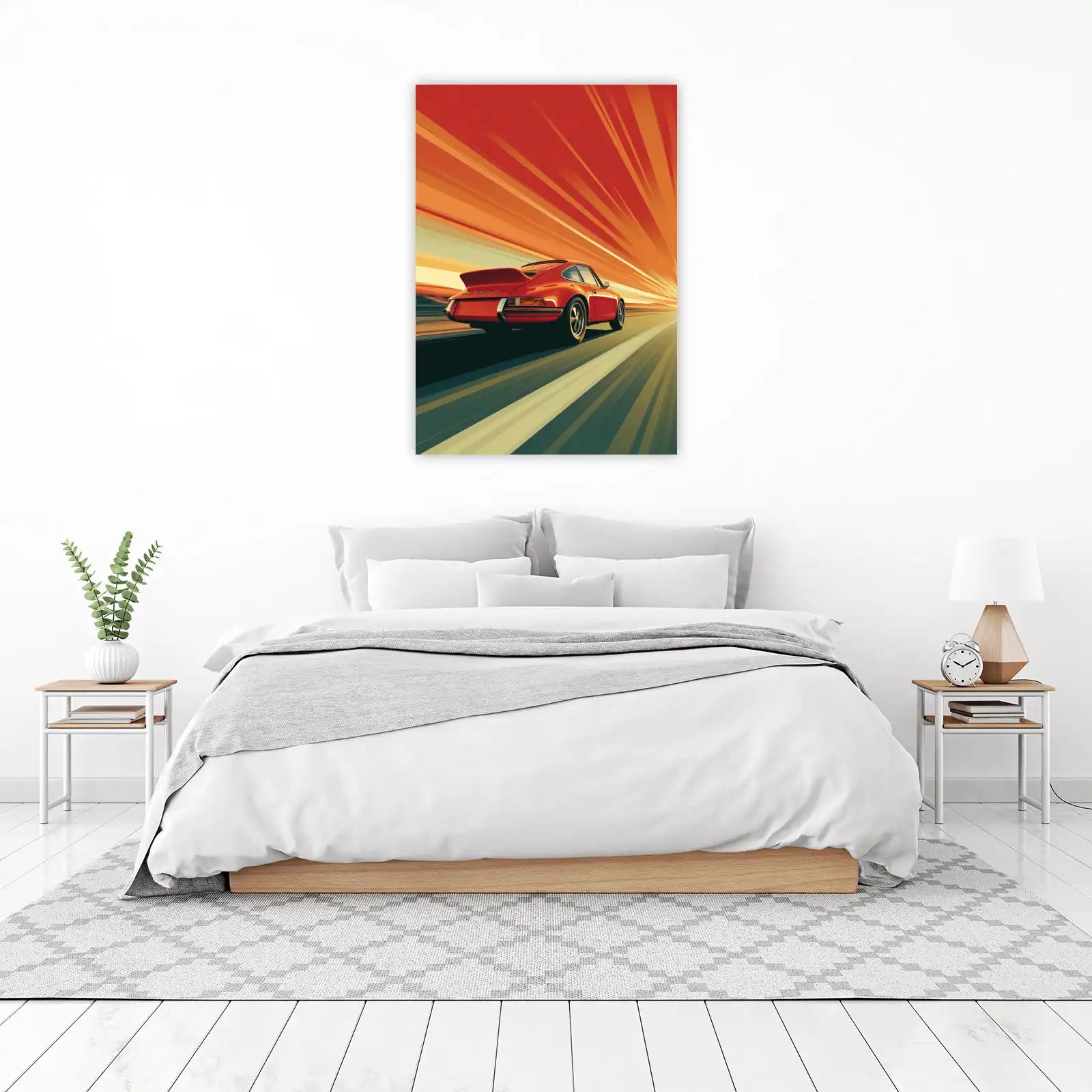 Vintage Red Porsche Speed Wall Art