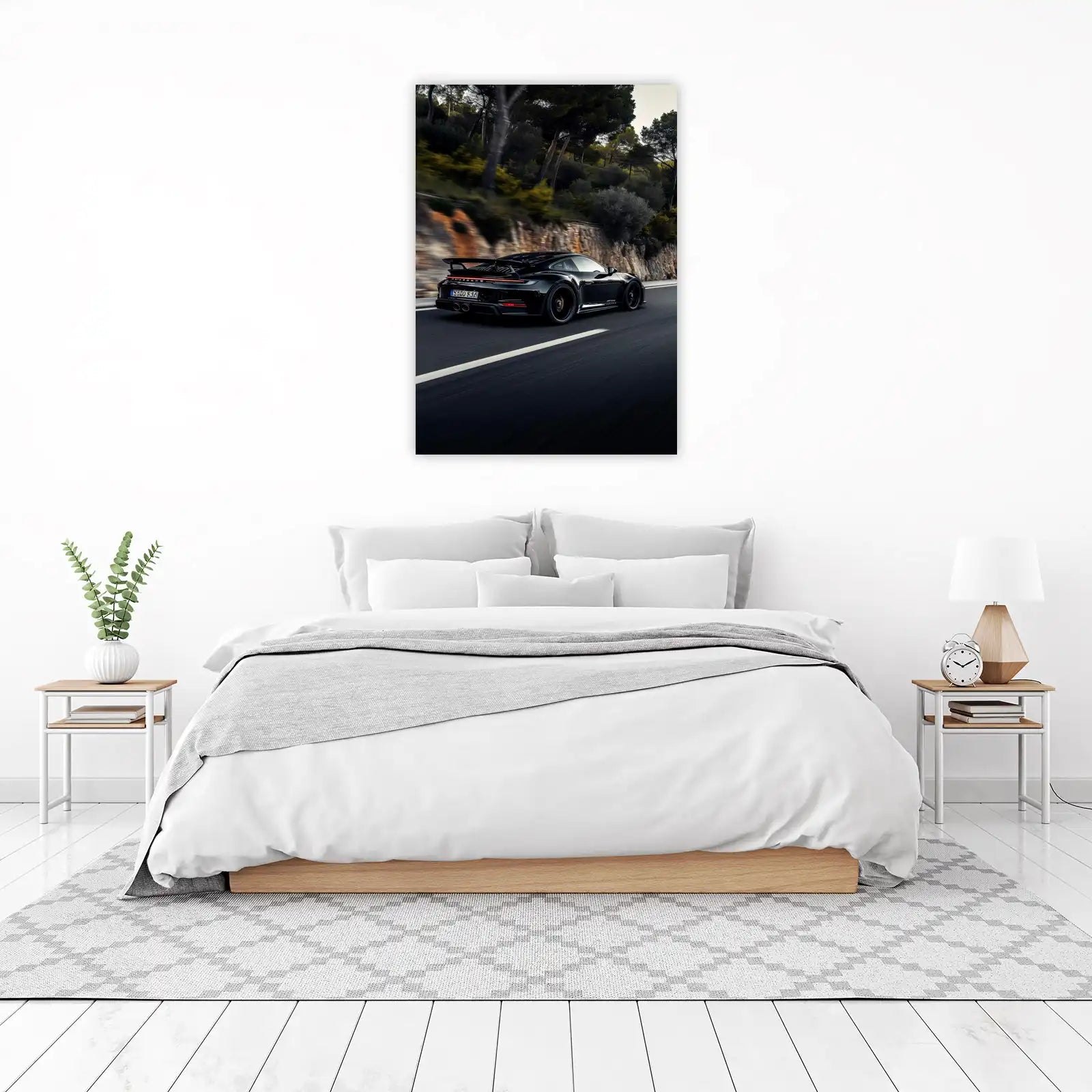 Black Porsche GT2 RS Speed Wall Art