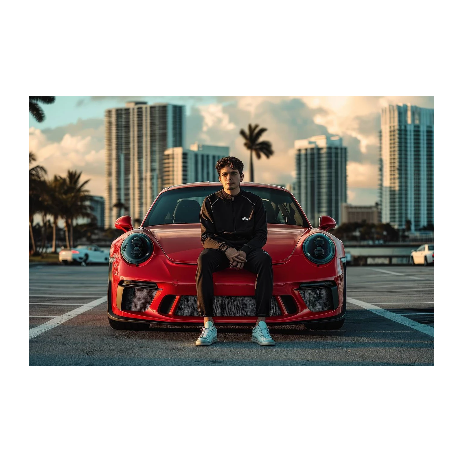 Luxury Red Porsche Lifestyle Wall Art