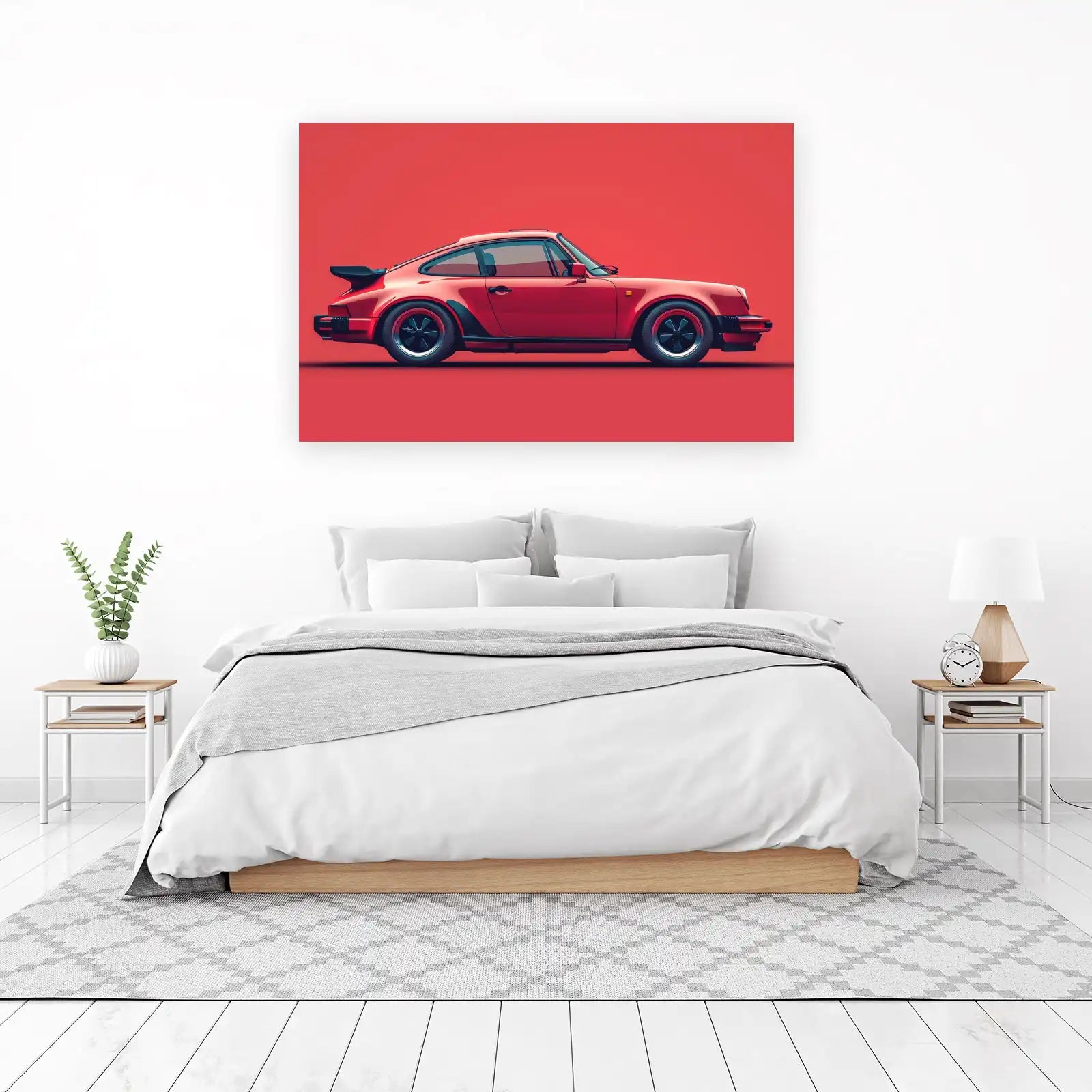 Classic Red Porsche 911 Art Wall Art