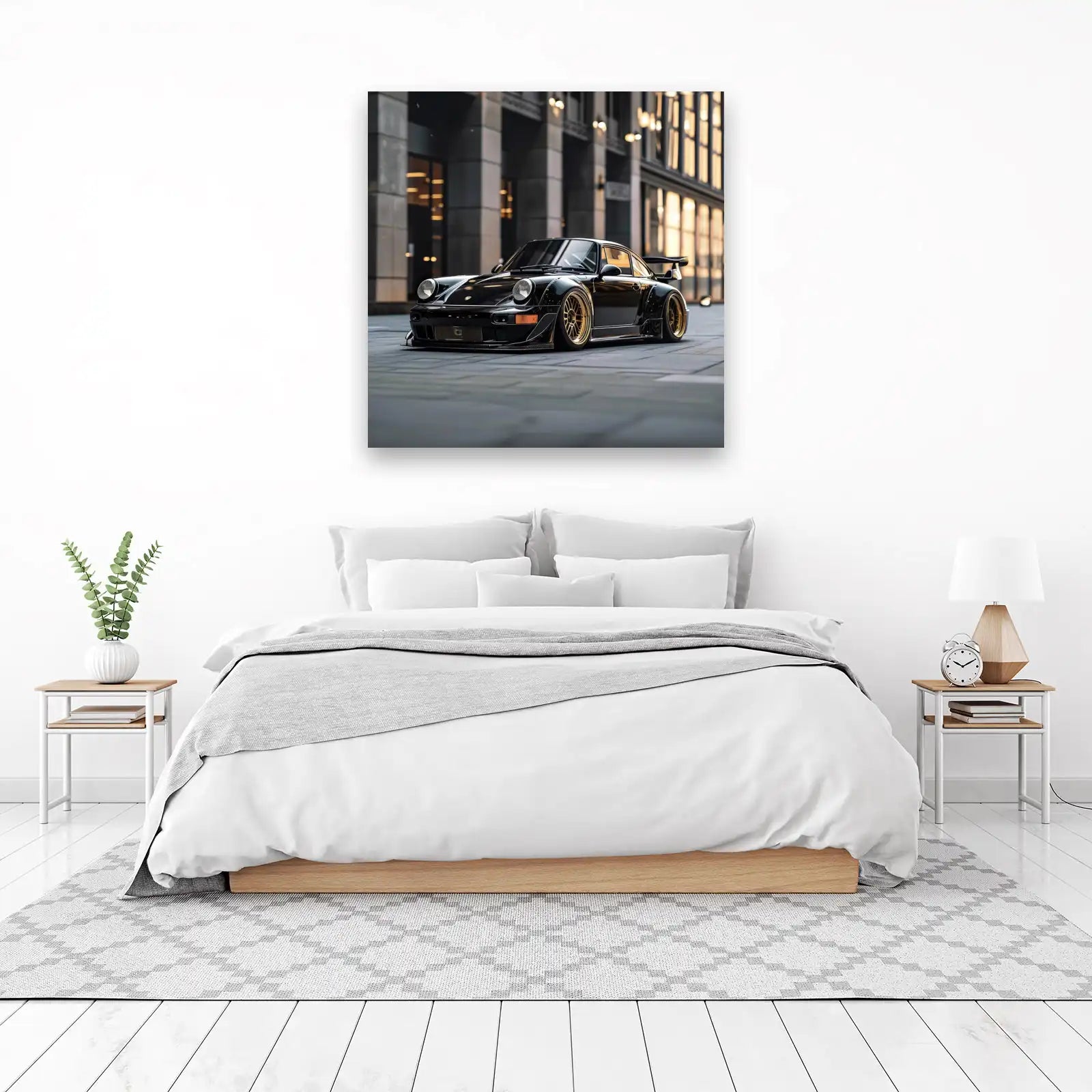 Sleek Black Porsche Luxury Wall Art