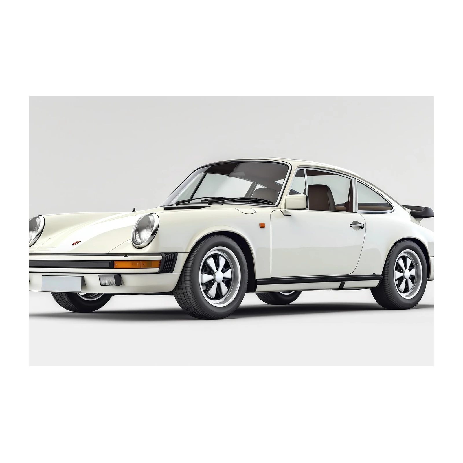 Classic White Porsche 911 Wall Art