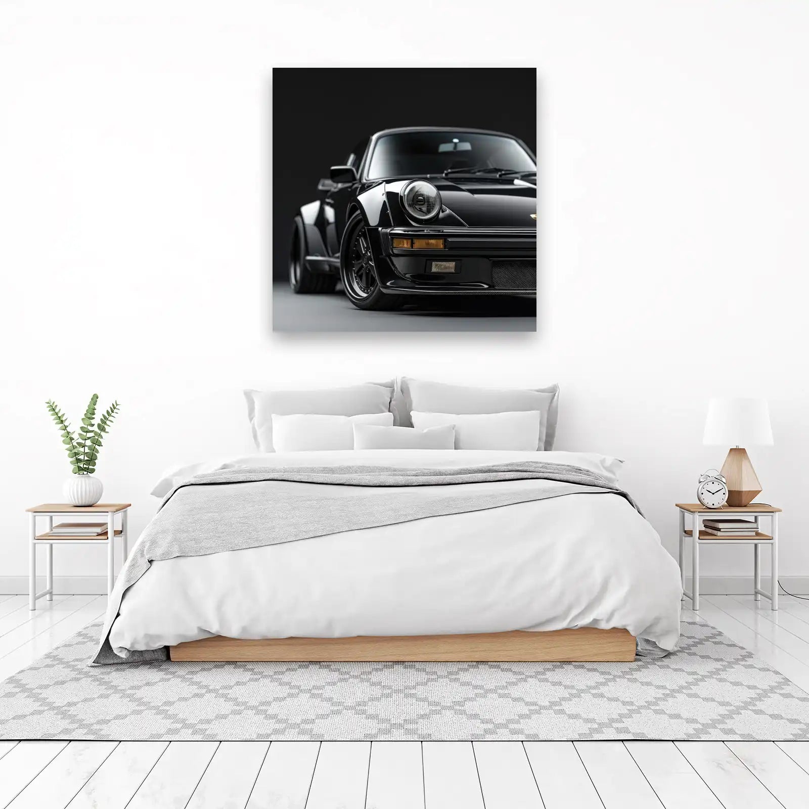 Sleek Black Porsche Art Wall Art