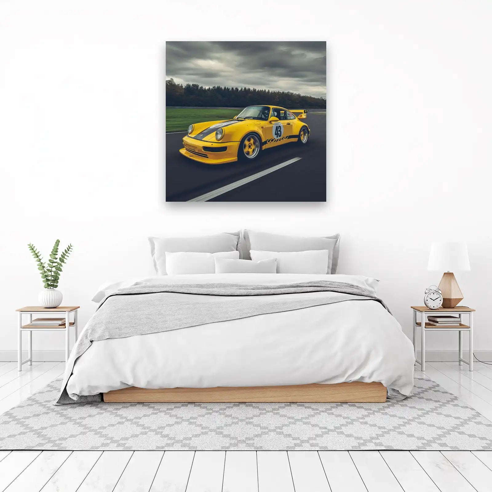 Yellow Porsche Racing Legend Wall Art