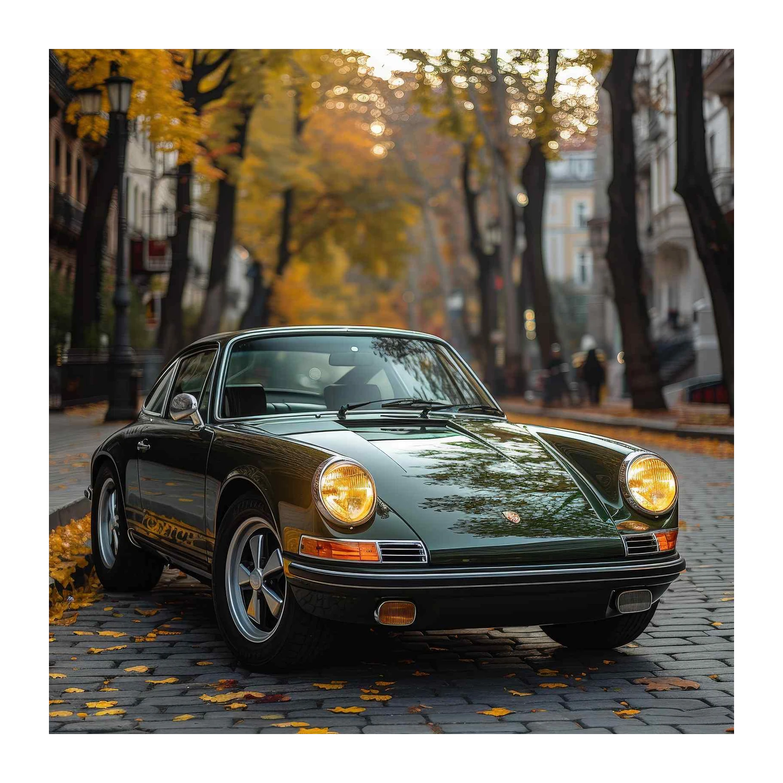 Classic Porsche Autumn Drive Wall Art