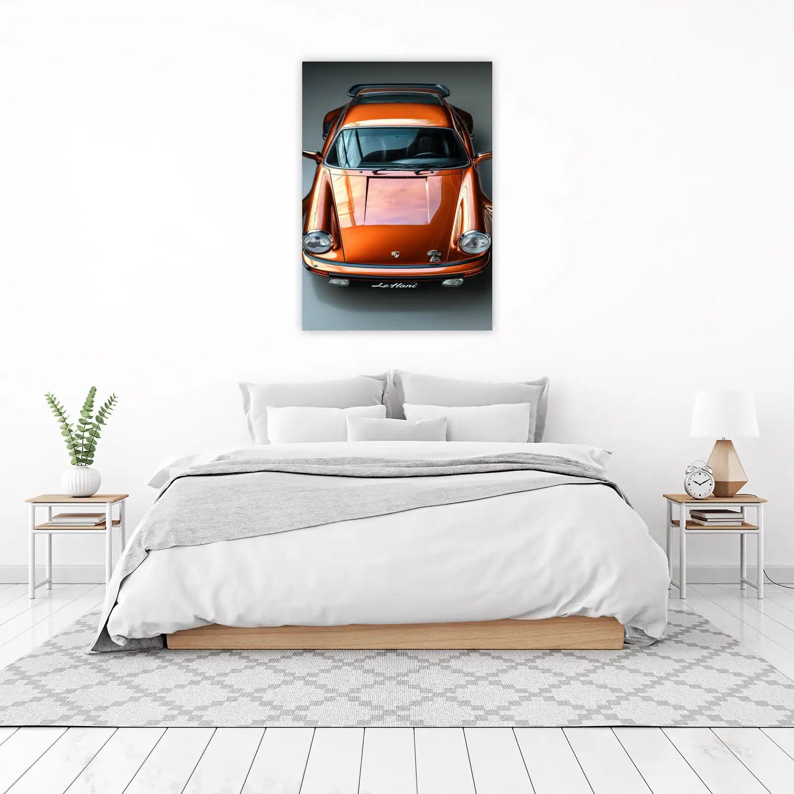 Vintage Orange Porsche 911 Turbo Wall Art