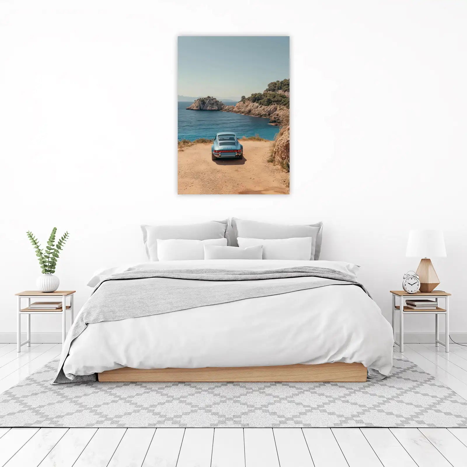 Vintage Porsche Coastal Drive Wall Art