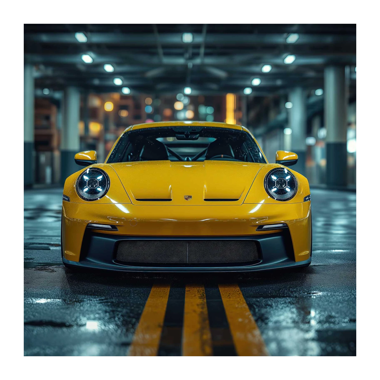 Yellow Porsche 911 GT3 Wall Art