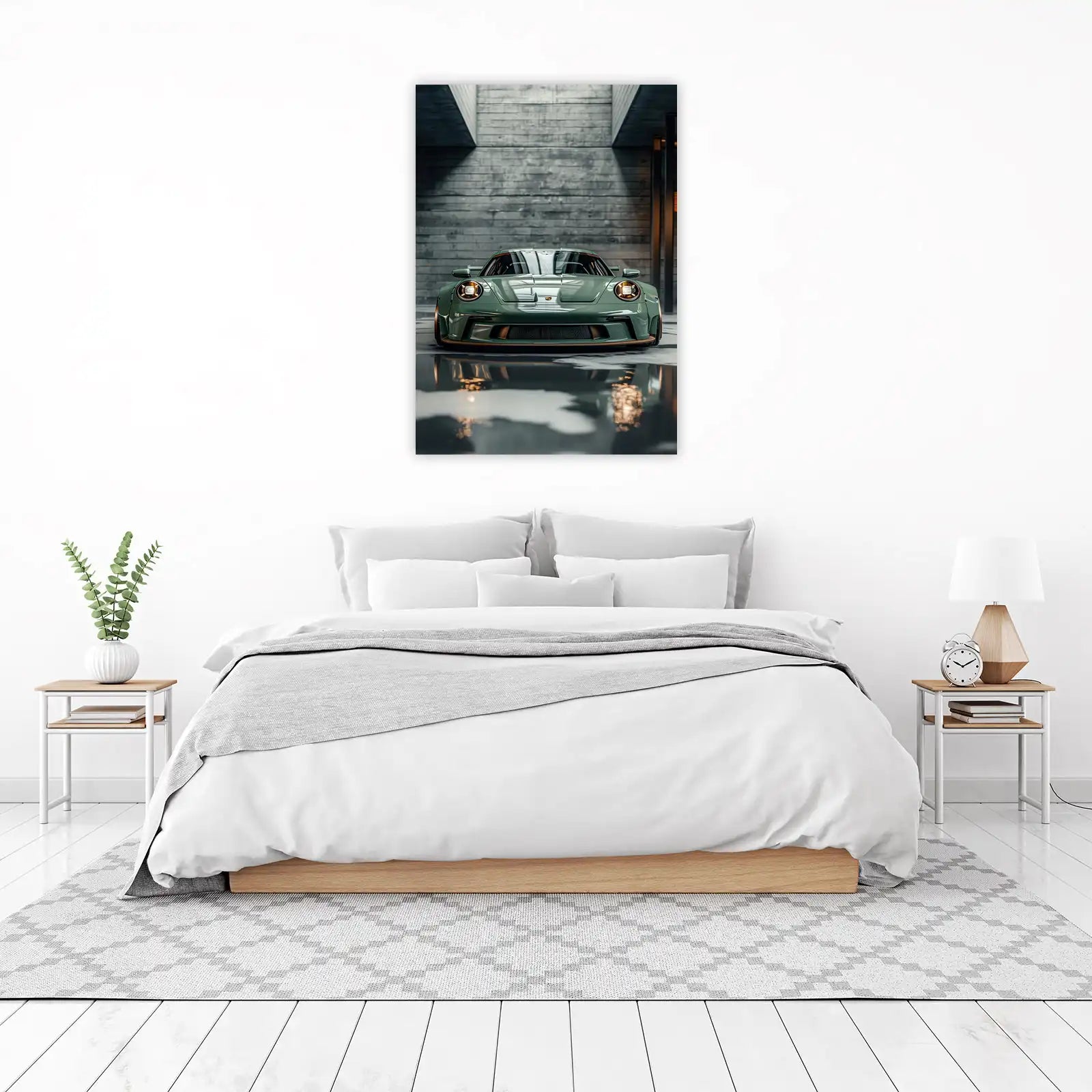 Sage Green Porsche GT3 Wall Art Wall Art