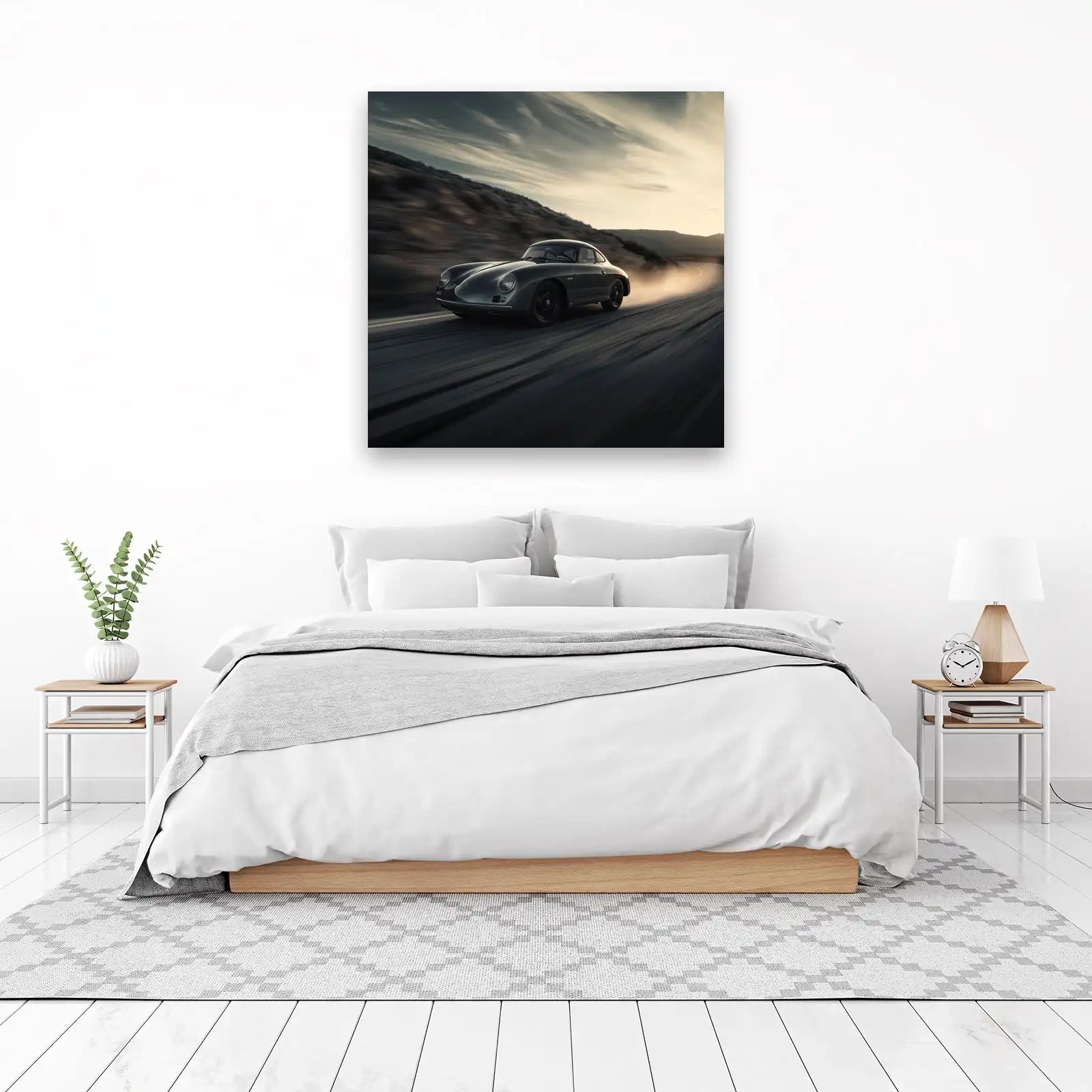 Classic Porsche Speed Desert Road Wall Art