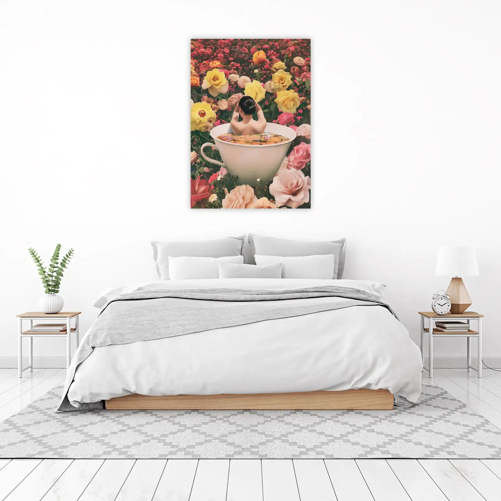 Surreal Floral Tea Bath Wall Art
