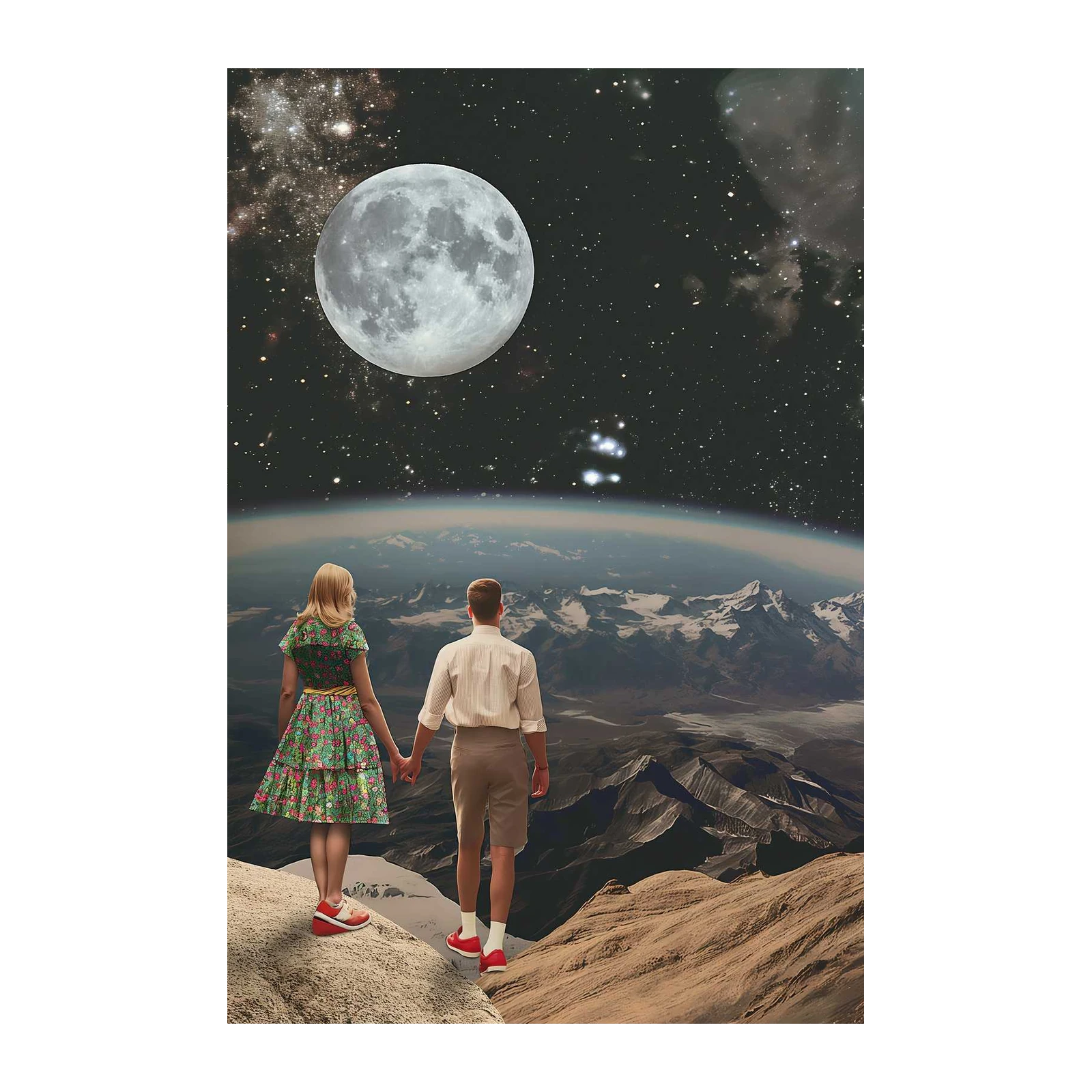 Couple's Cosmic Dream Vintage Wall Art