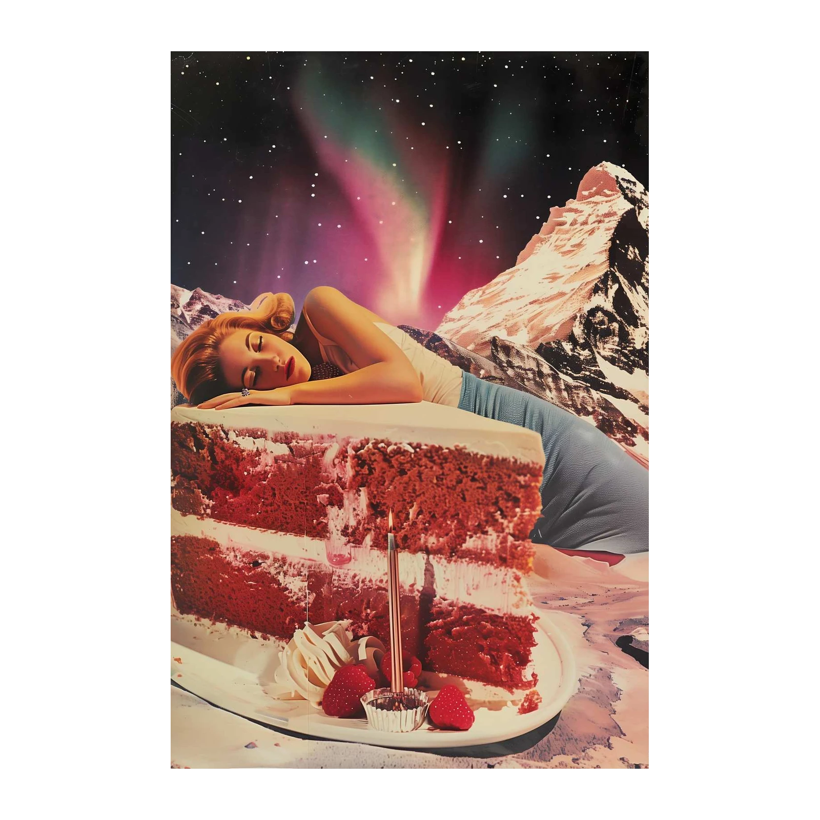 Surreal Aurora Dream Cake Wall Art