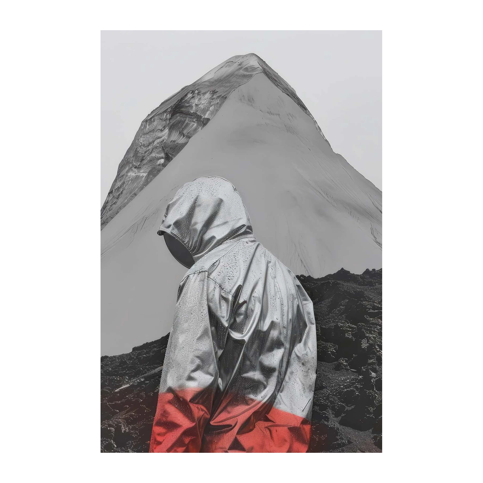 Urban Explorer Metallic Hoodie Mountain Wall Art