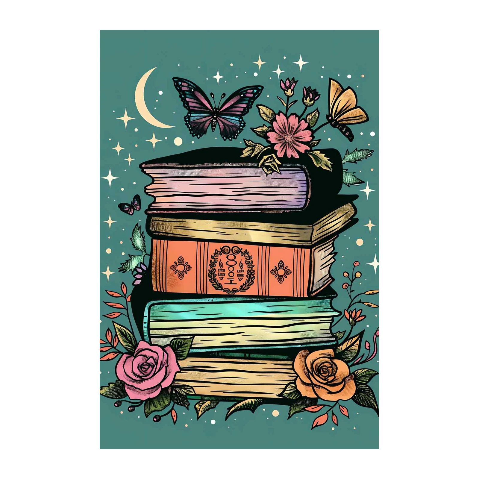 Enchanted Books & Butterflies Wall Art