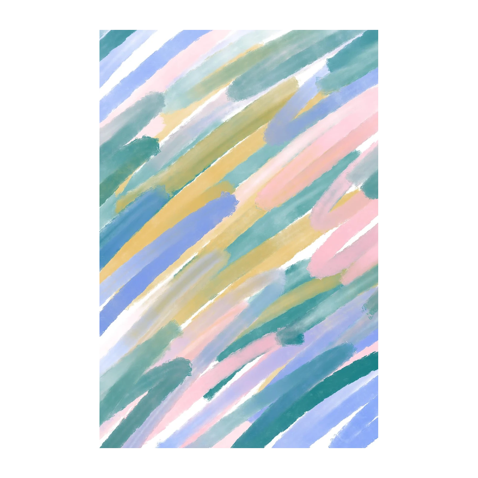 Abstract Pastel Strokes Wall Art