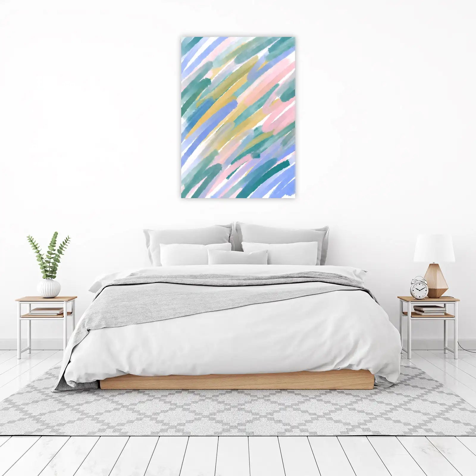 Abstract Pastel Strokes Wall Art