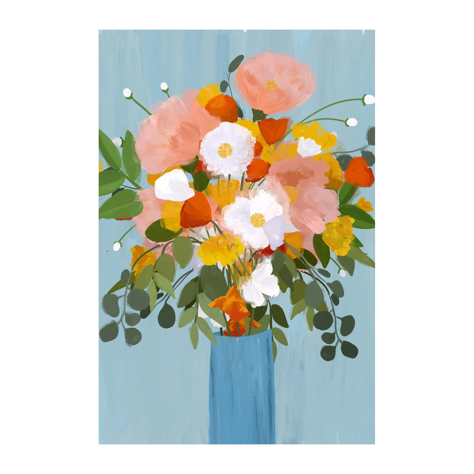 Vibrant Floral Burst Wall Art