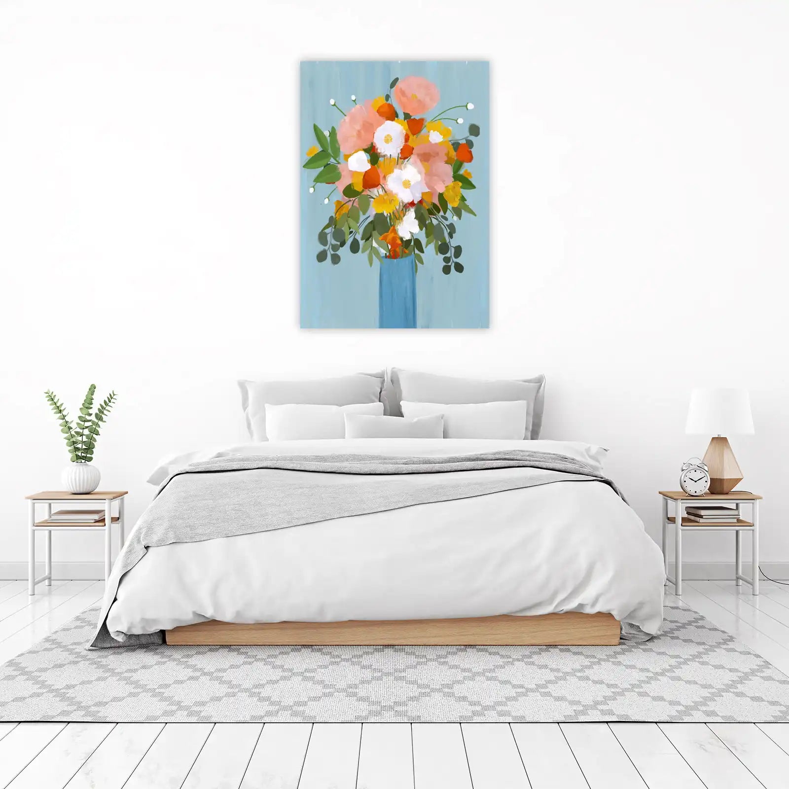 Vibrant Floral Burst Wall Art