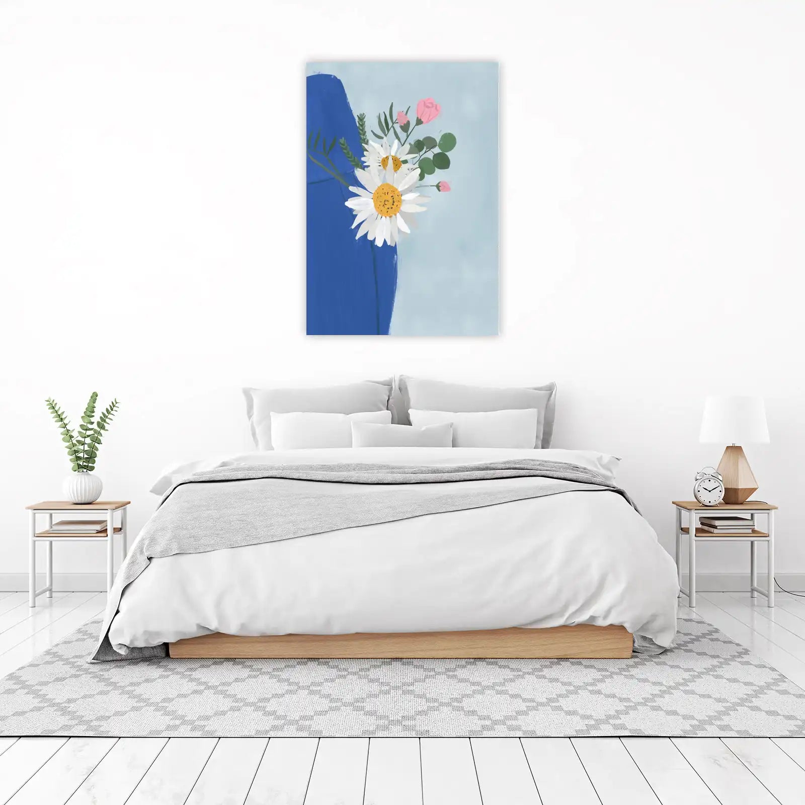 Vibrant Daisy & Rose Botanical Wall Art