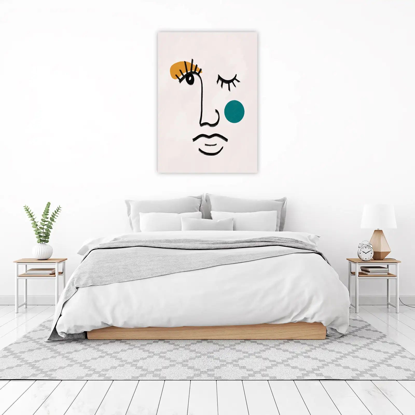Minimalist Abstract Face Artwork Wall Art