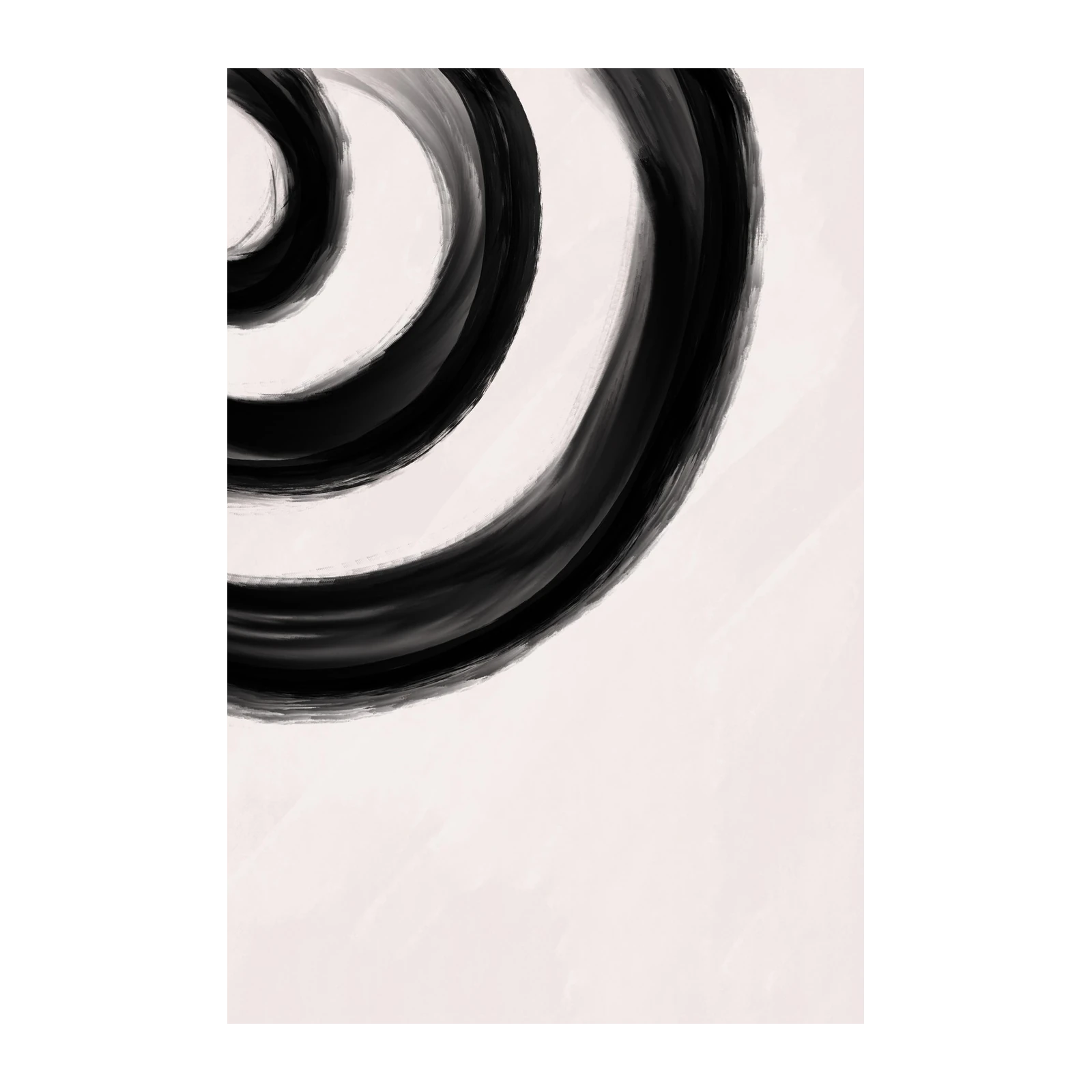 Abstract Black Swirl Wall Art