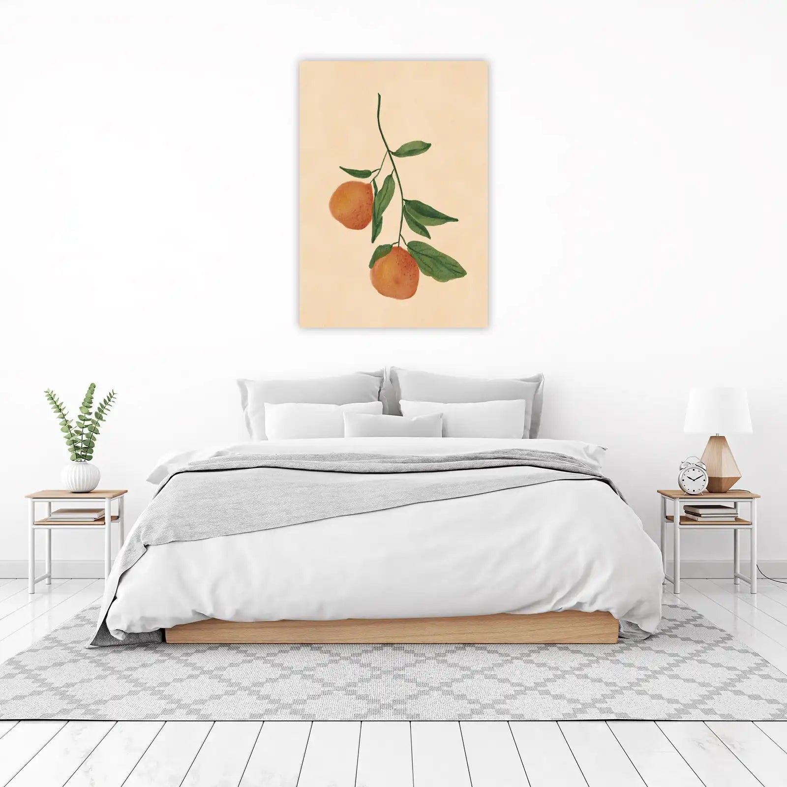 Orange Blossom Botanical Watercolor Wall Art