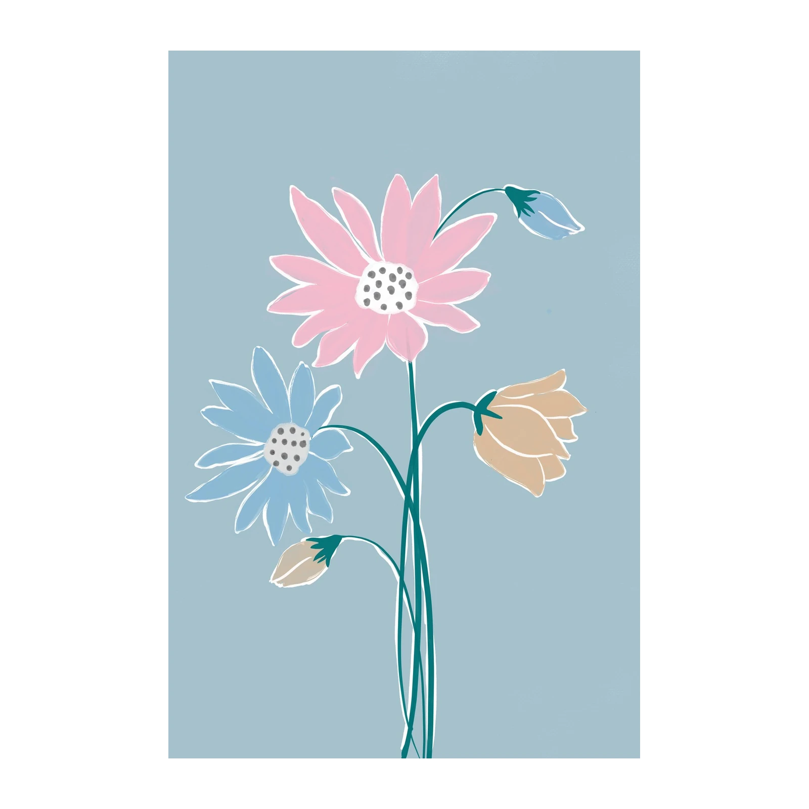 Pastel Floral Art Wall Art
