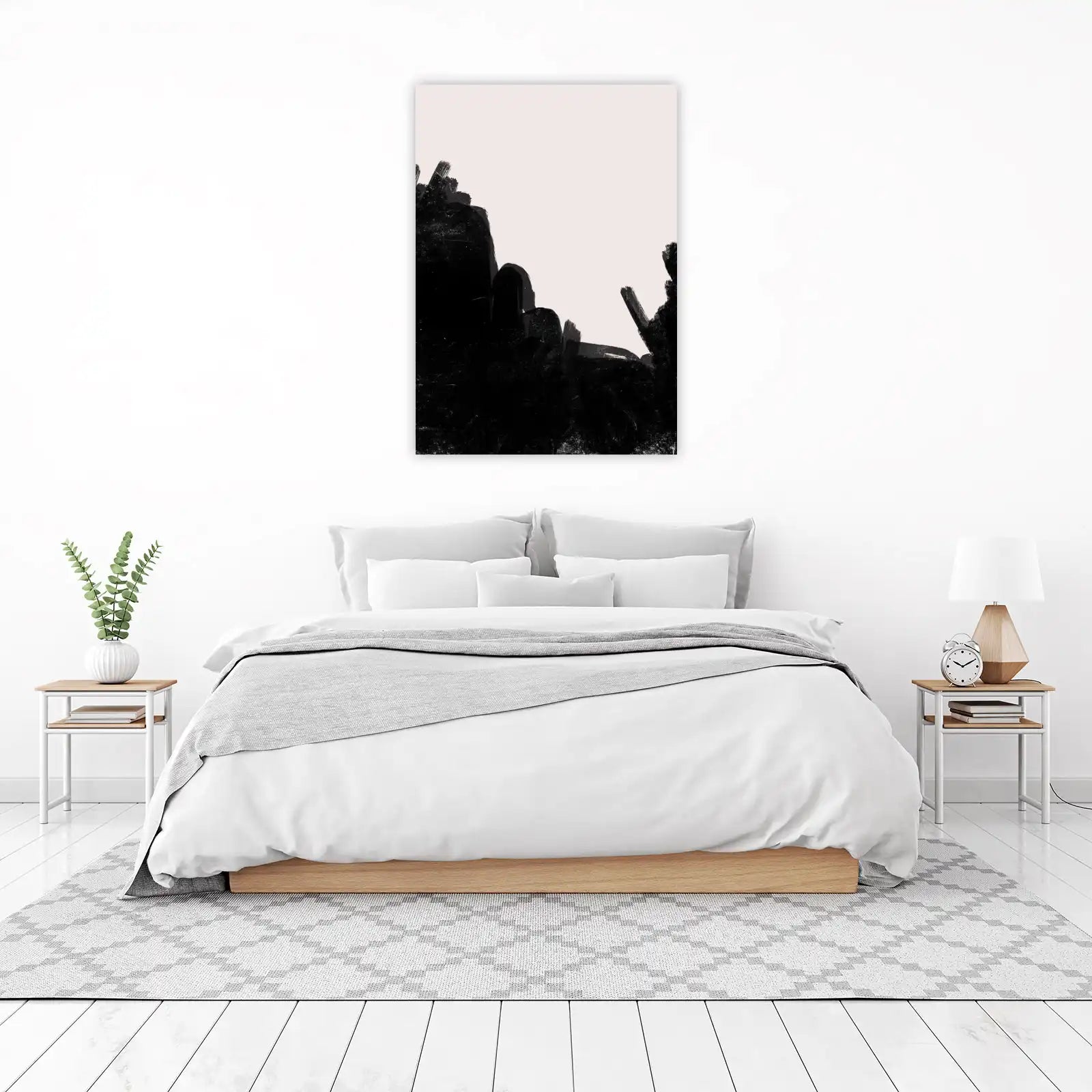 Abstract Black Strokes Landscape Wall Art