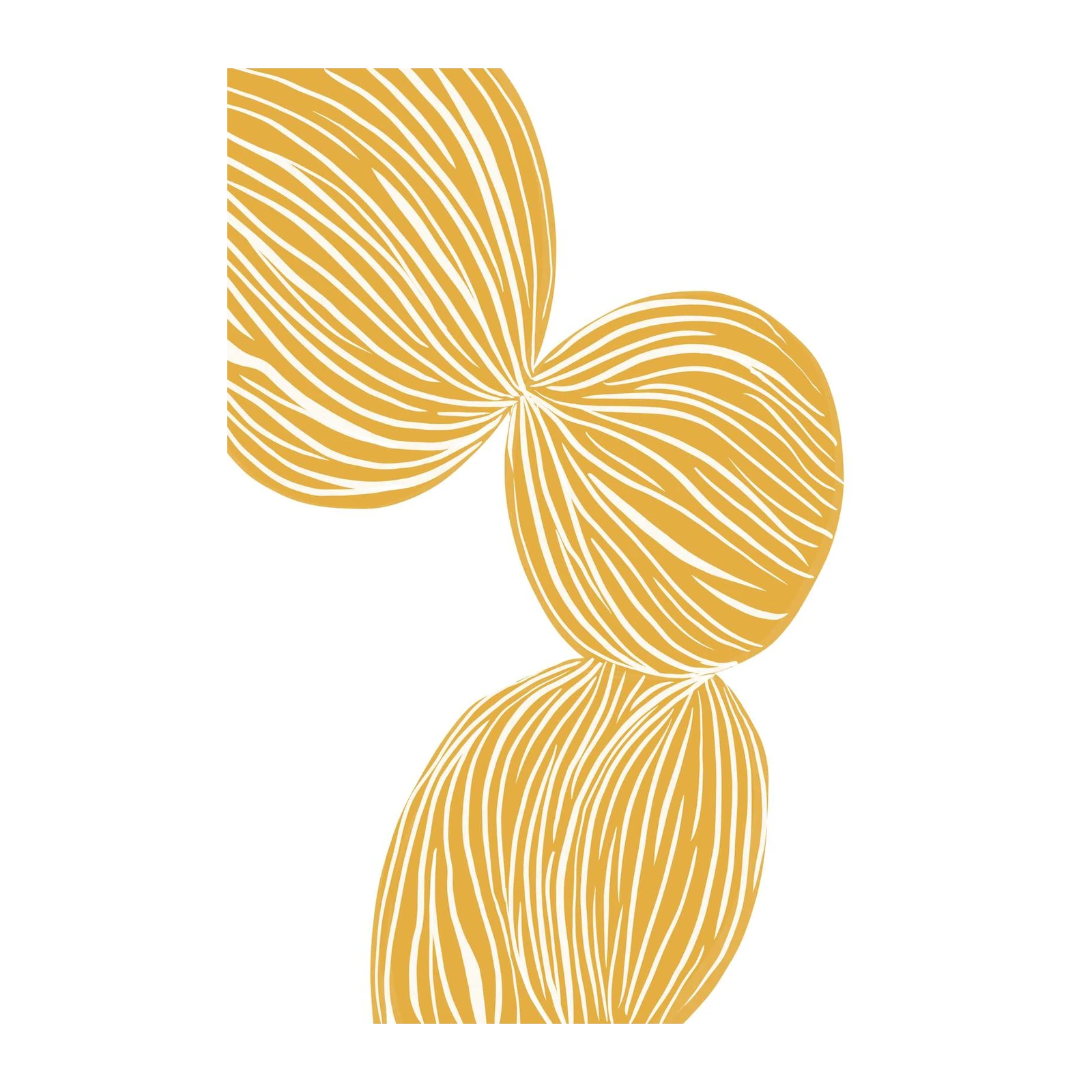 Abstract Ochre Swirls Wall Art
