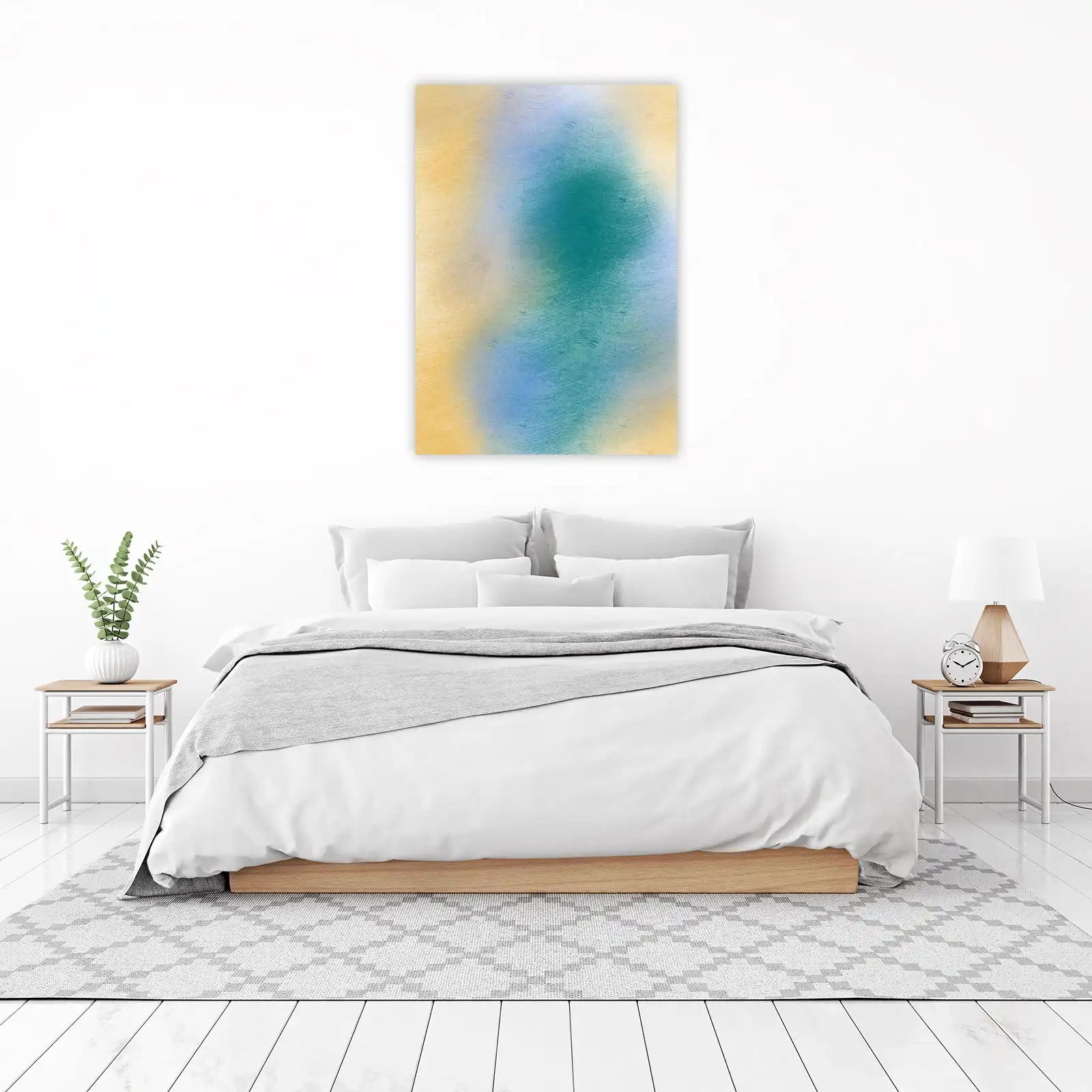 Serene Coastal Gradient Abstract Wall Art