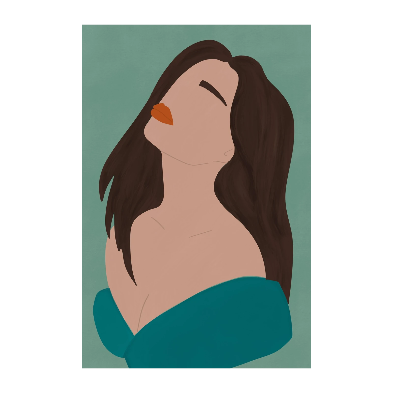 Modern Serenity Woman Portrait Wall Art