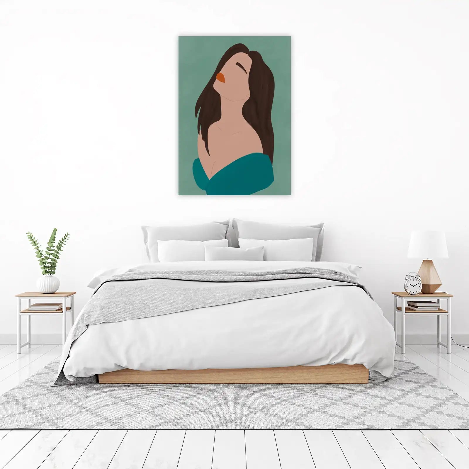 Modern Serenity Woman Portrait Wall Art