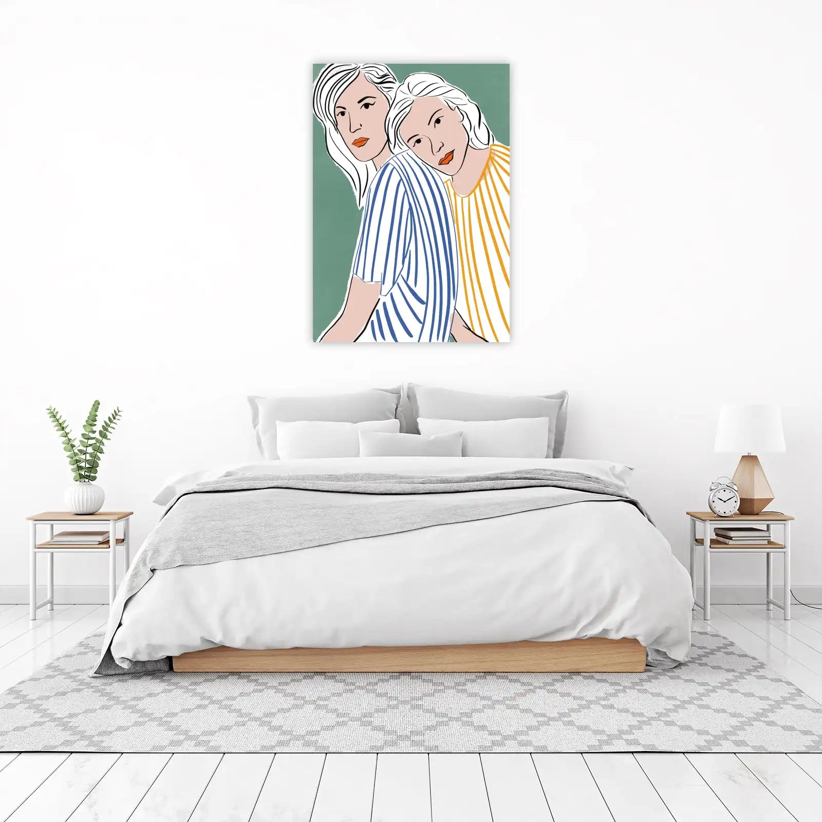 Abstract Duo Fashion Portrait Wall Art