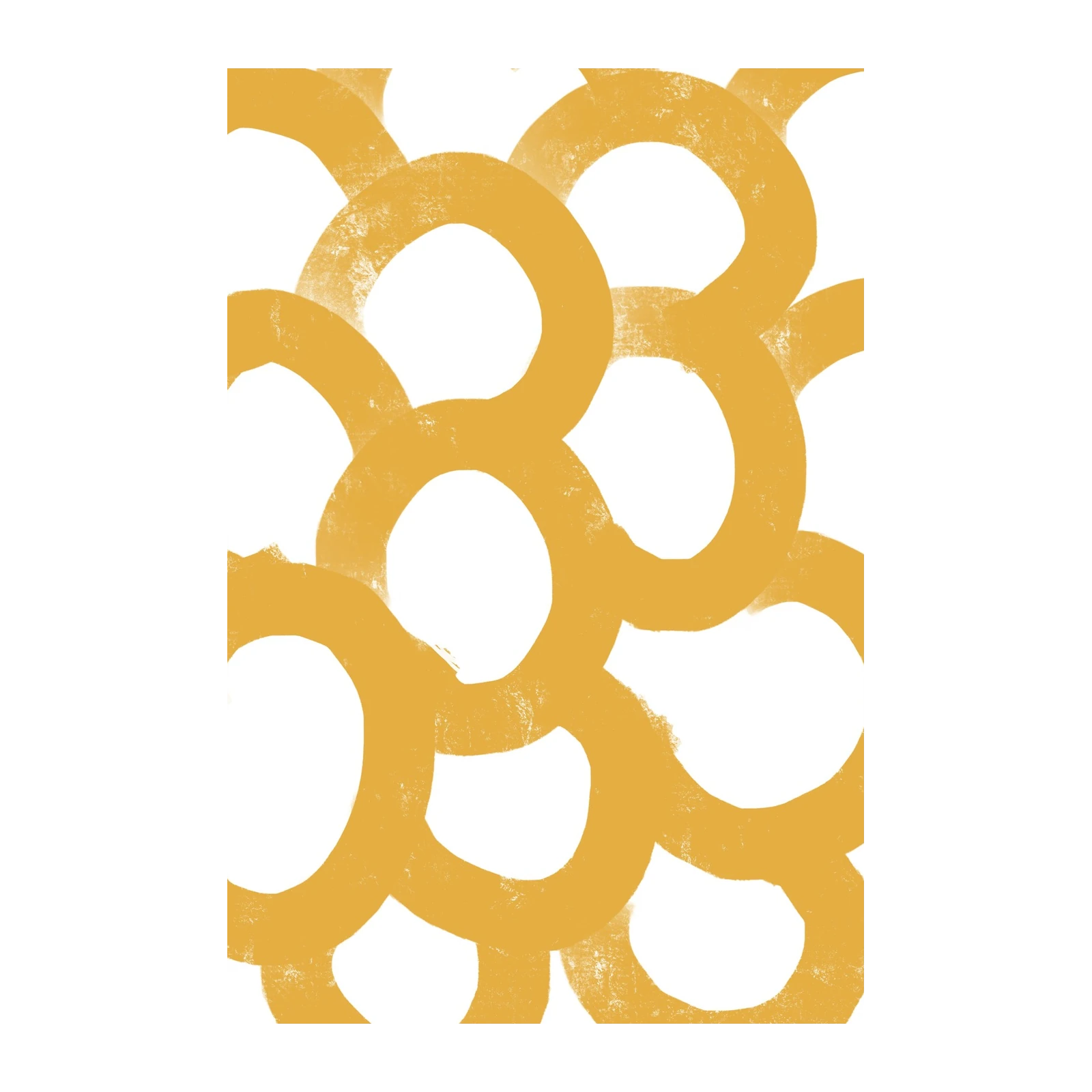 Abstract Mustard Loops Wall Art