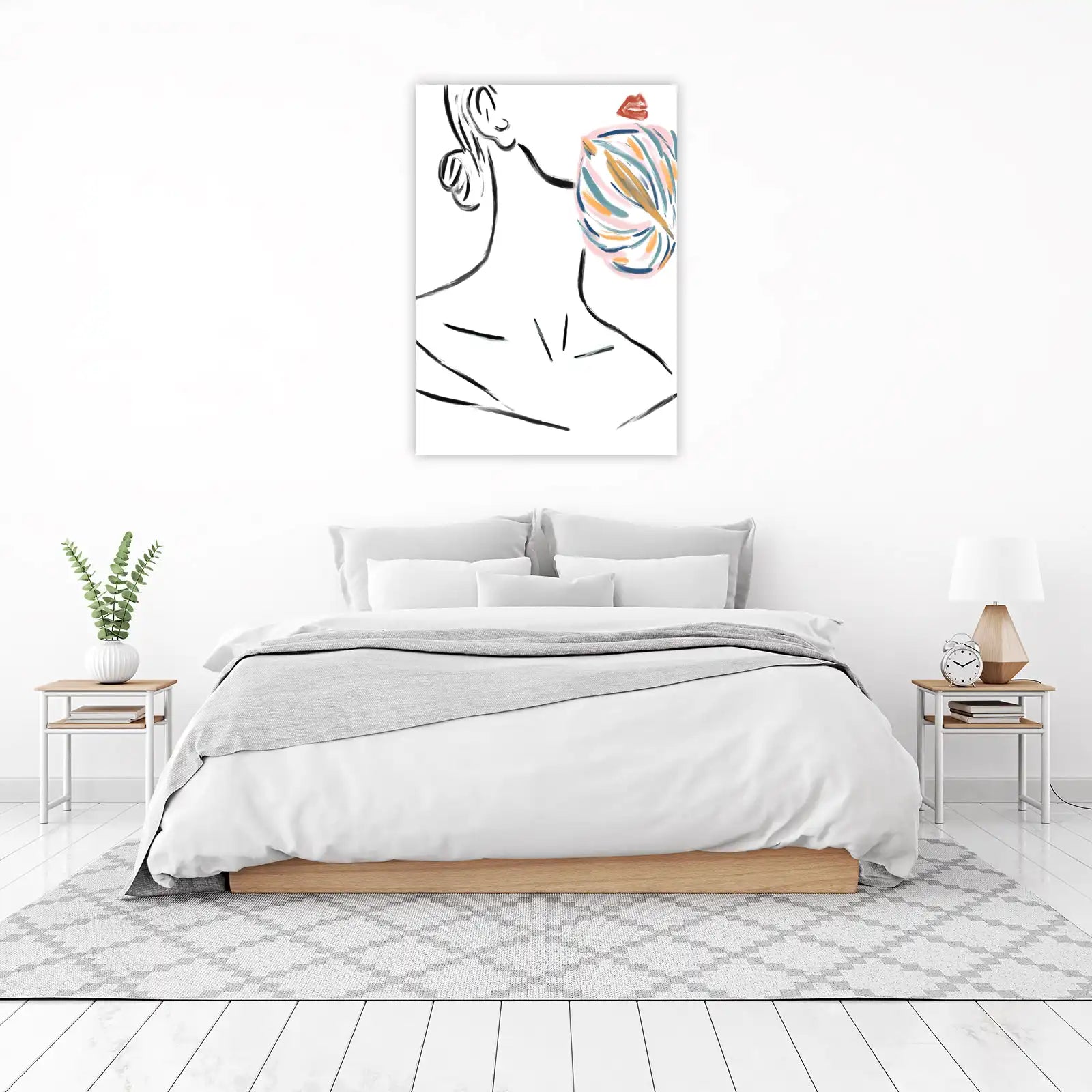 Abstract Woman Portrait Wall Art