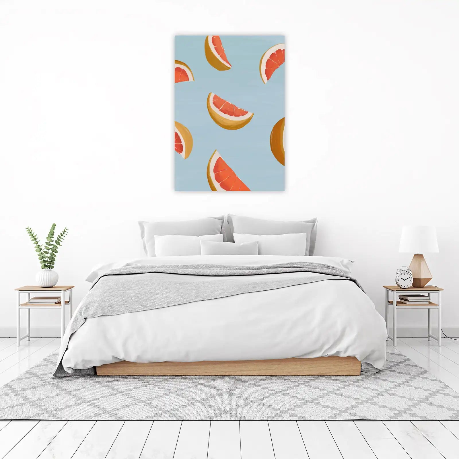 Juicy Grapefruit Slices Delightful Citrus Wall Art